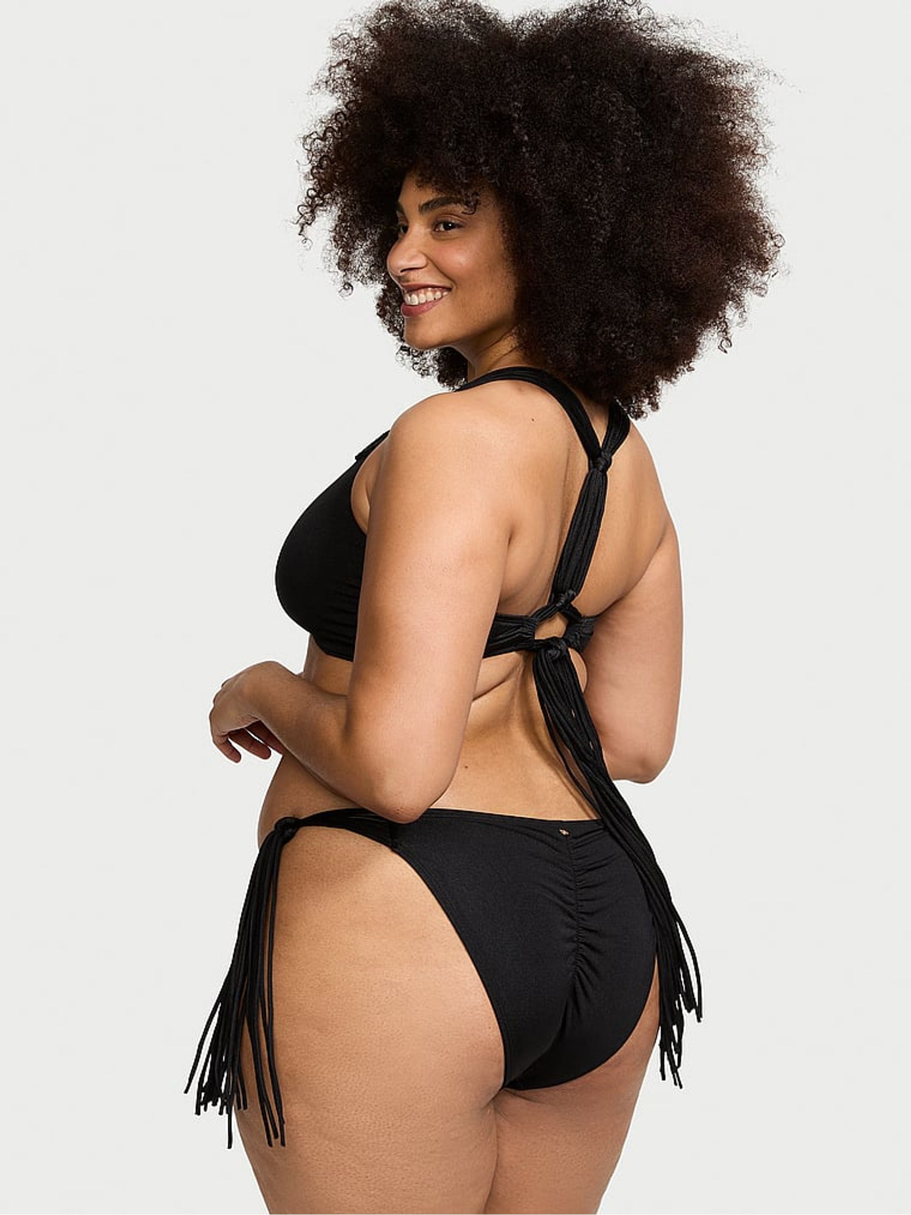 Nero Black Cross Over Archive Macrame Swim Bikini Top - Image 2 of 4