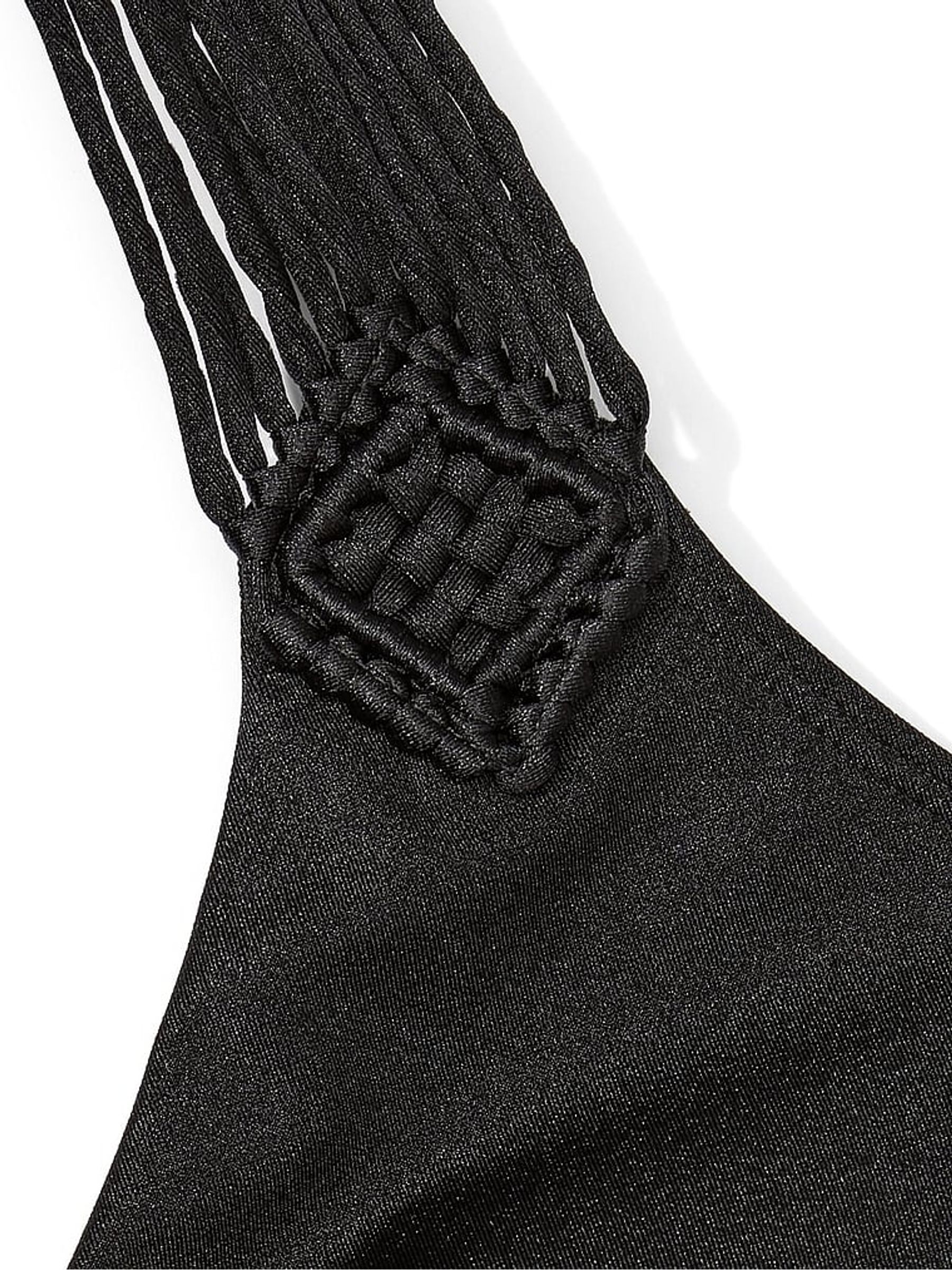 Nero Black Cross Over Archive Macrame Swim Bikini Top - Image 4 of 4