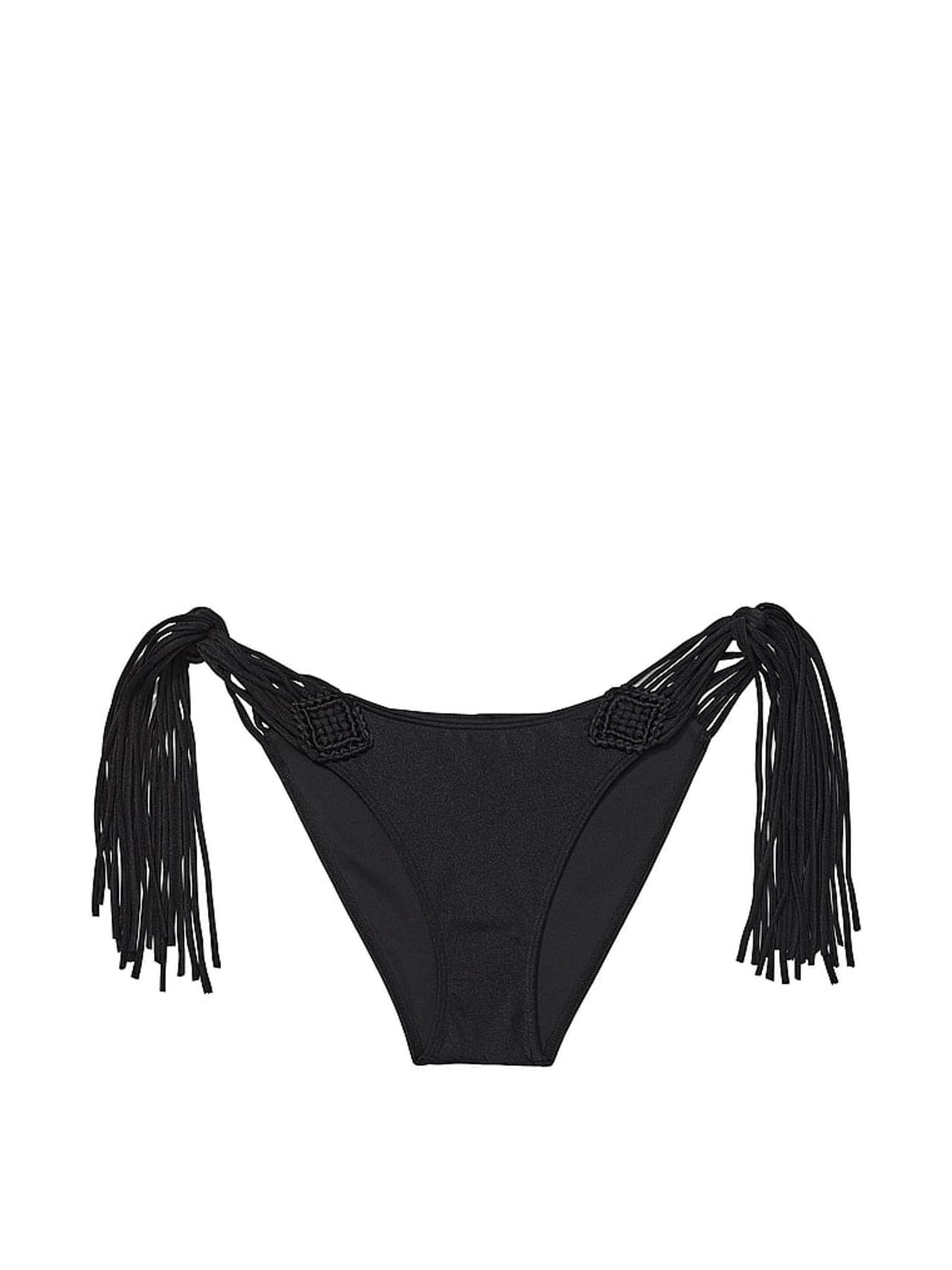 Nero Black Cheeky Archive Macrame Swim Bikini Bottom - Image 1 of 2