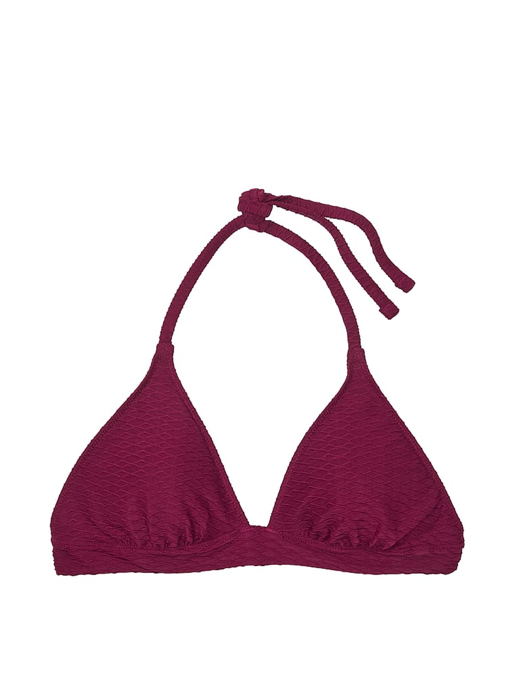 Pink Rouge Fishnet Halter Swim Bikini Top - Image 3 of 3