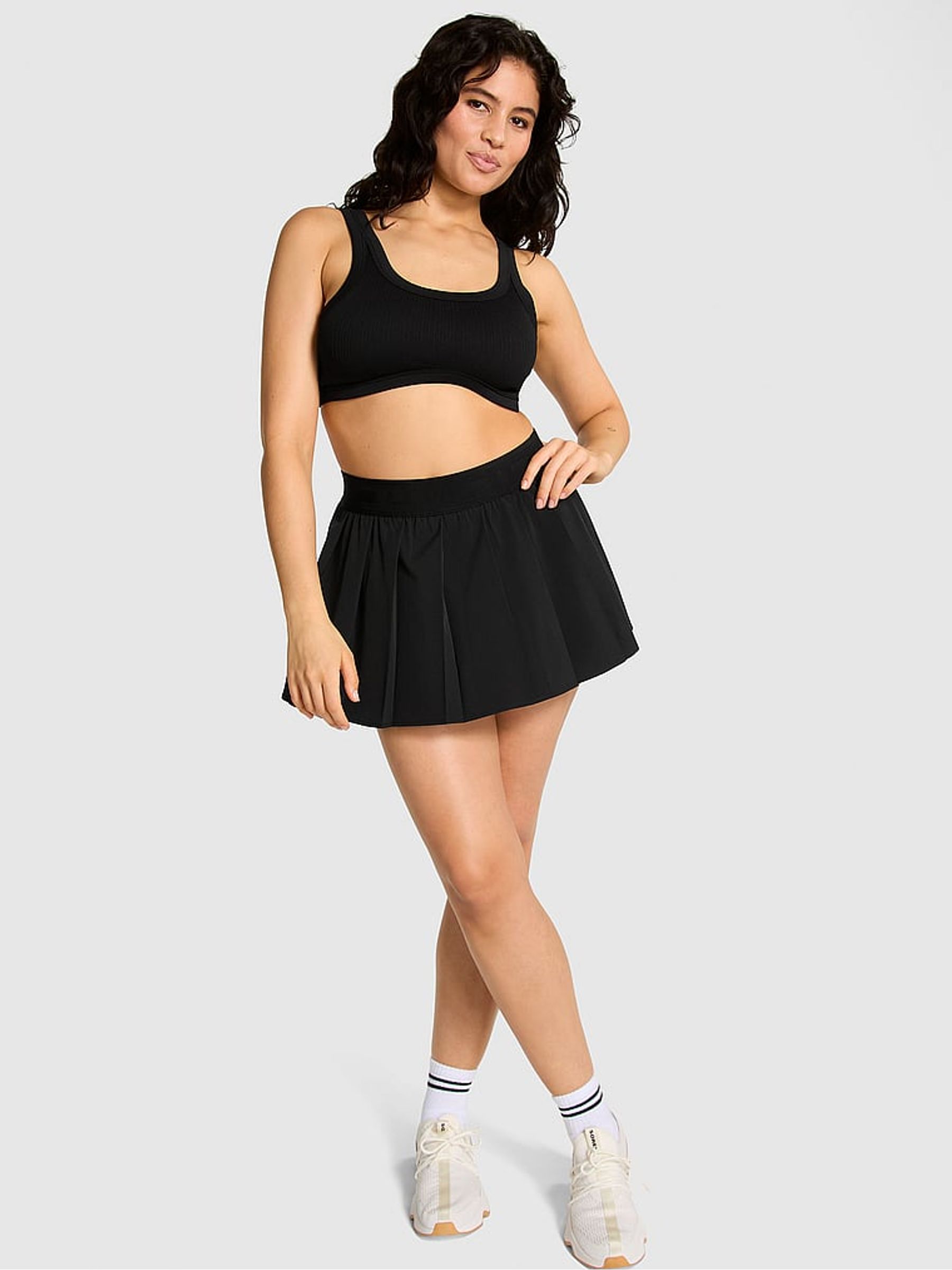 Pure Black Pleated Skirt - Image 1 of 3