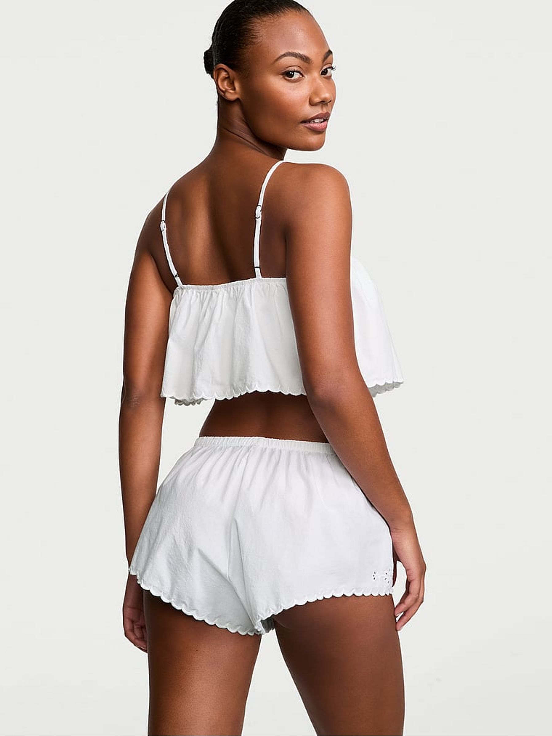 White Eyelet Cami Set - Image 2 of 3