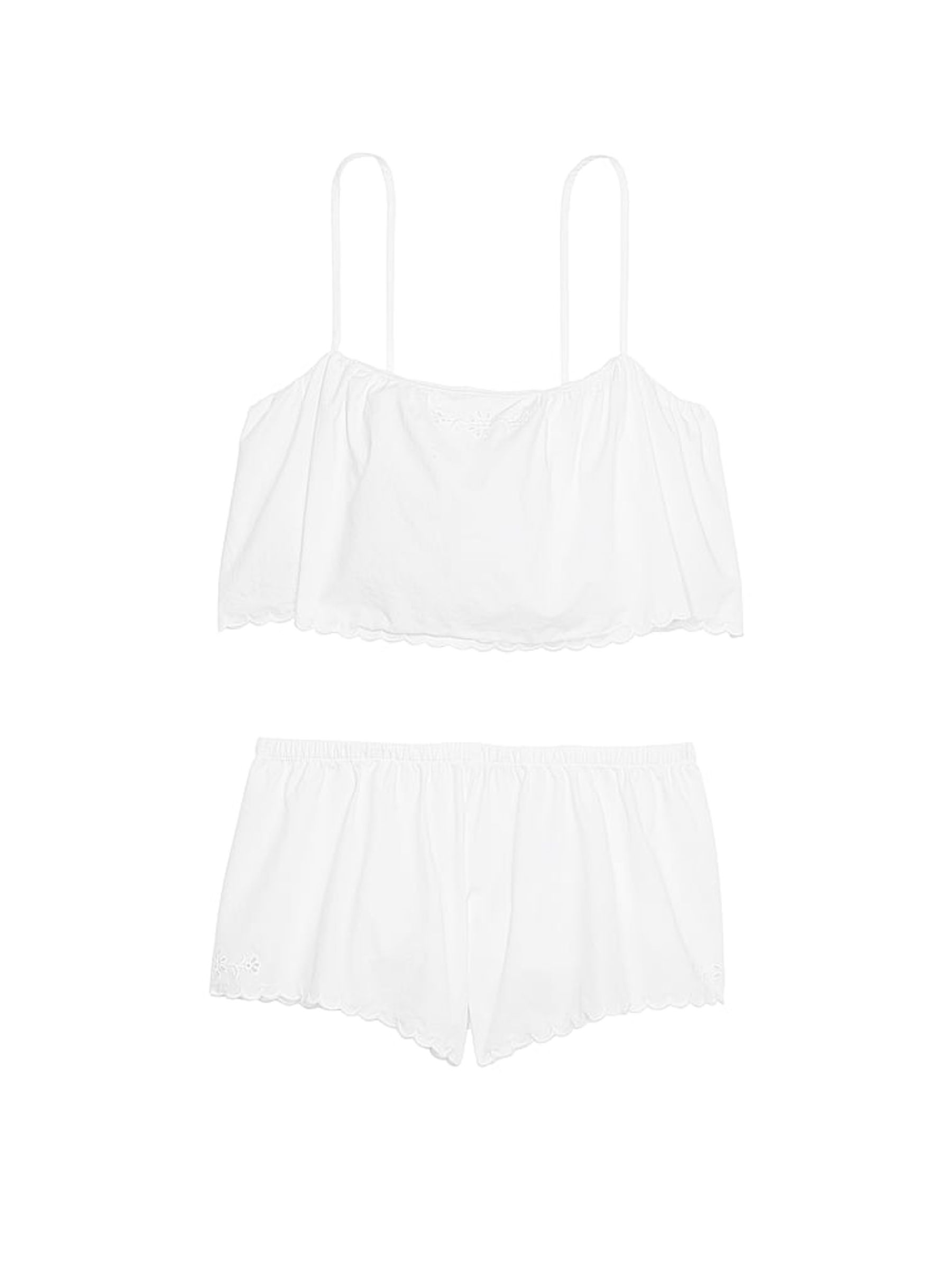 White Eyelet Cami Set - Image 3 of 3