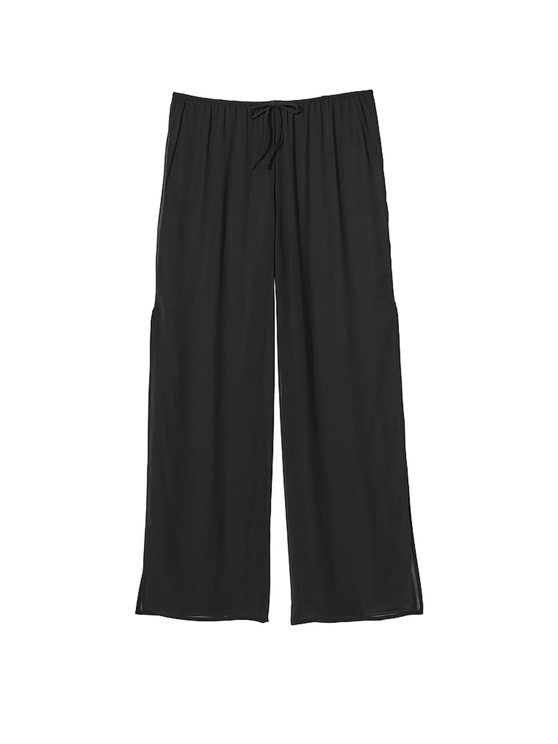 Black Sheer Crinkle Cover Up Trousers - Image 3 of 3