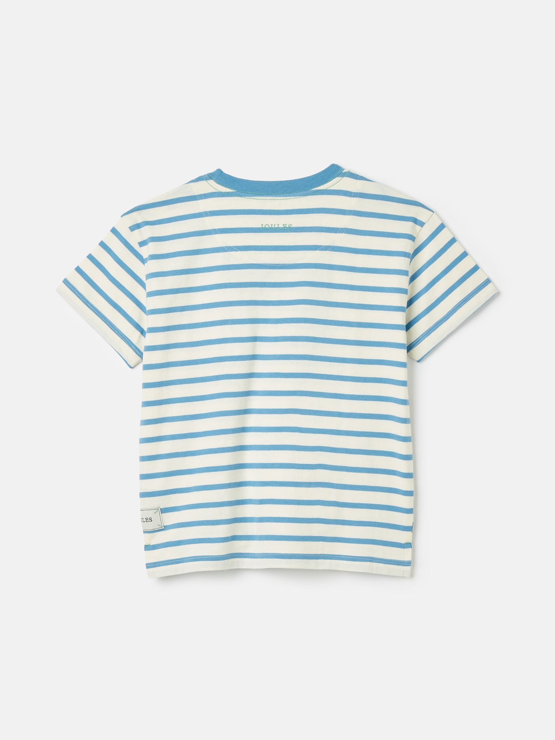 Zack Cream & Blue Short Sleeve Applique T-Shirt - Image 2 of 5