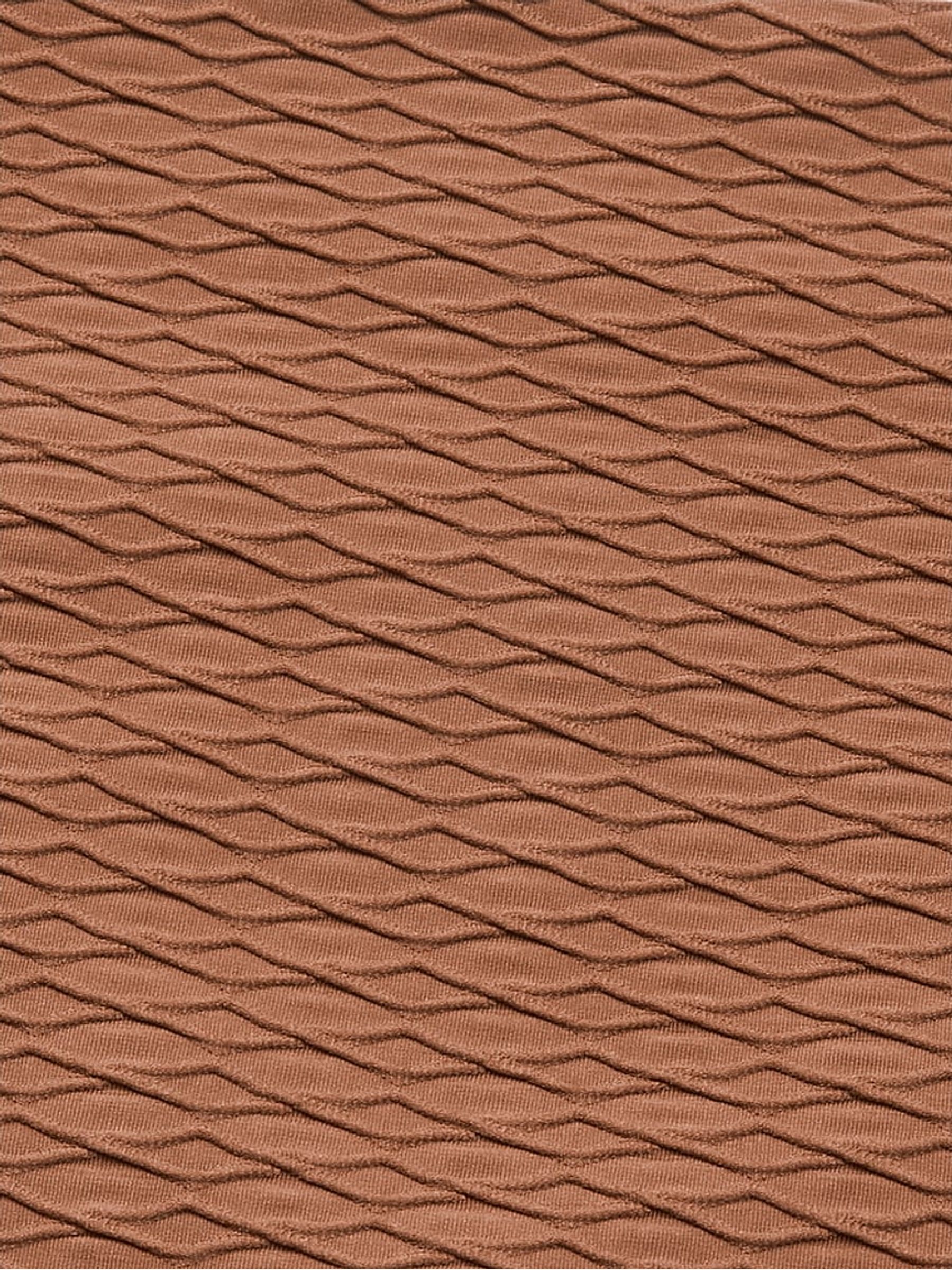 Caramel Brown Fishnet Strapless Swim Bikini Top - Image 4 of 4