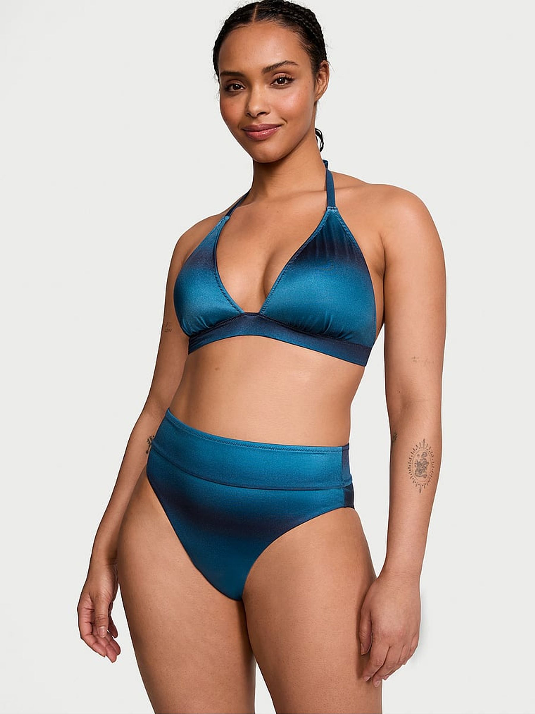 Blue Ombre Non Wired Swim Bikini Top - Image 1 of 3