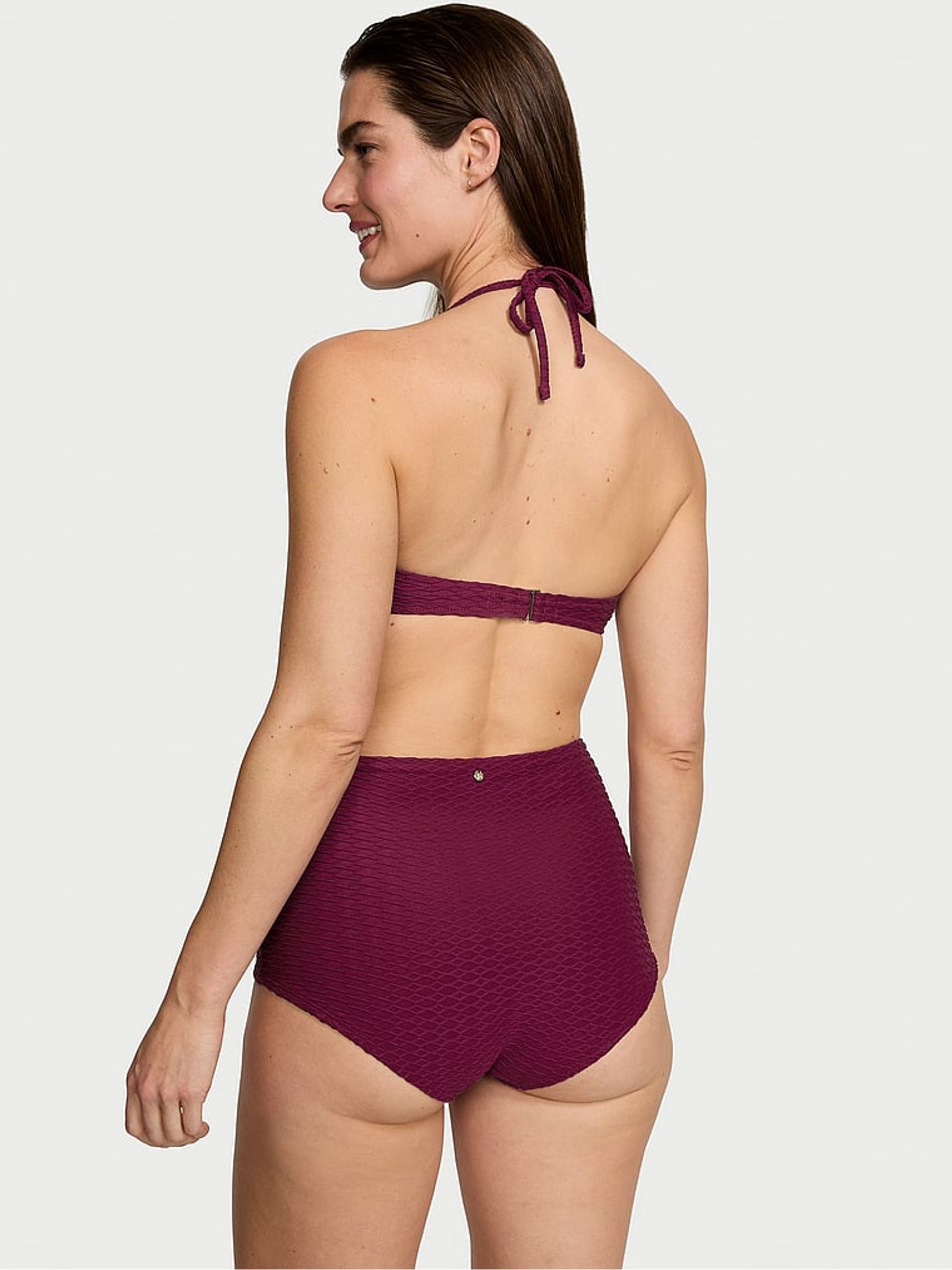 Pink Rouge Fishnet Strapless Swim Bikini Top - Image 2 of 4