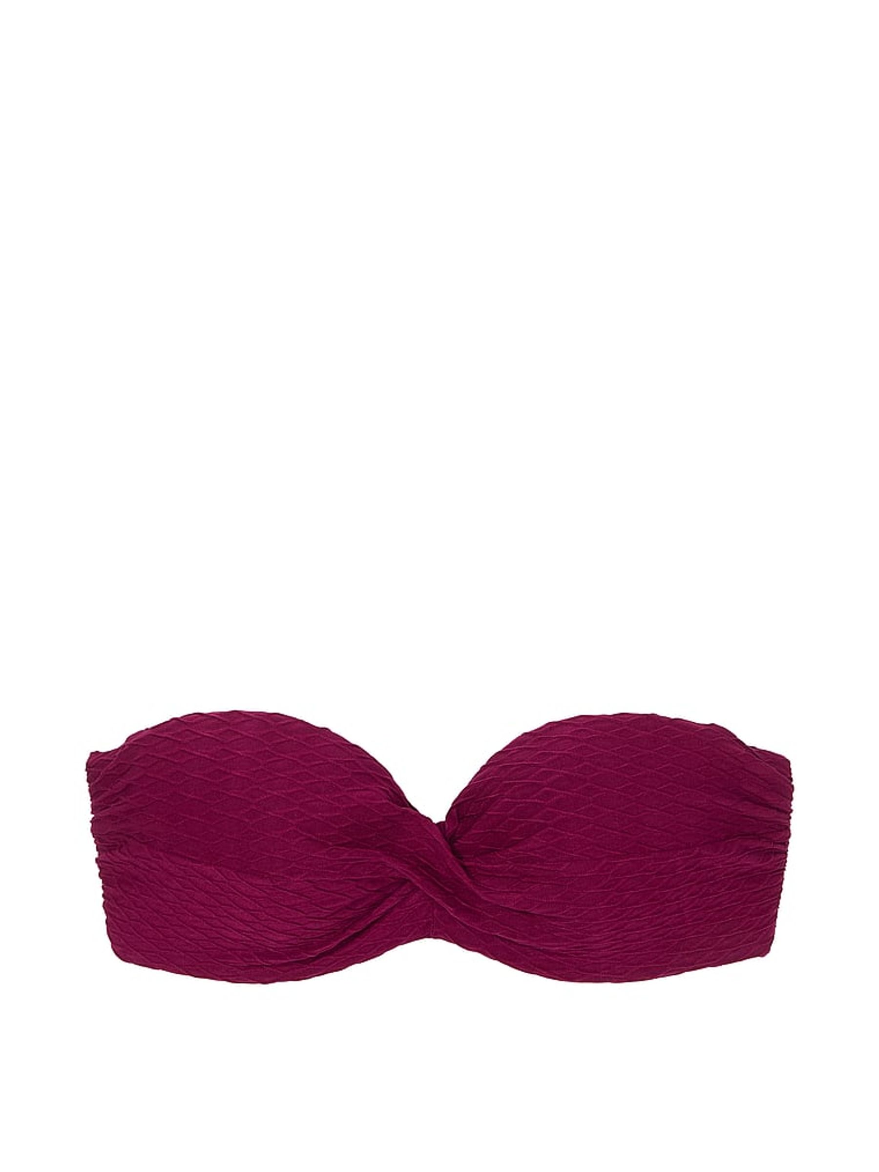 Pink Rouge Fishnet Strapless Swim Bikini Top - Image 3 of 4