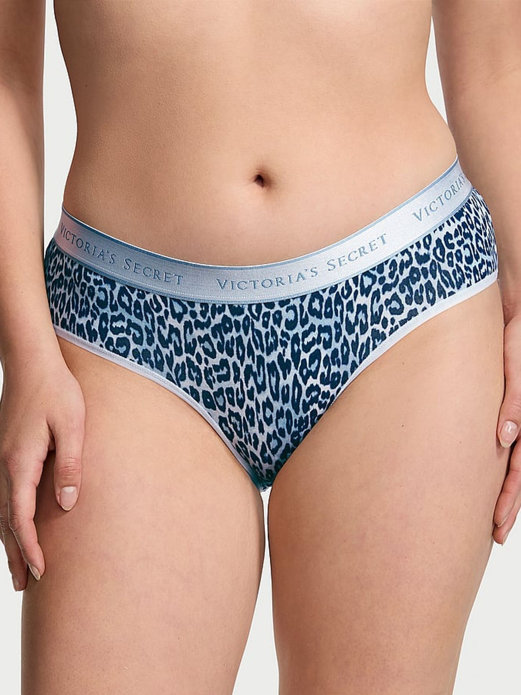 Leopard/Blue/Purple/Pink Hipster Logo 5 Pack Knickers - Image 3 of 4