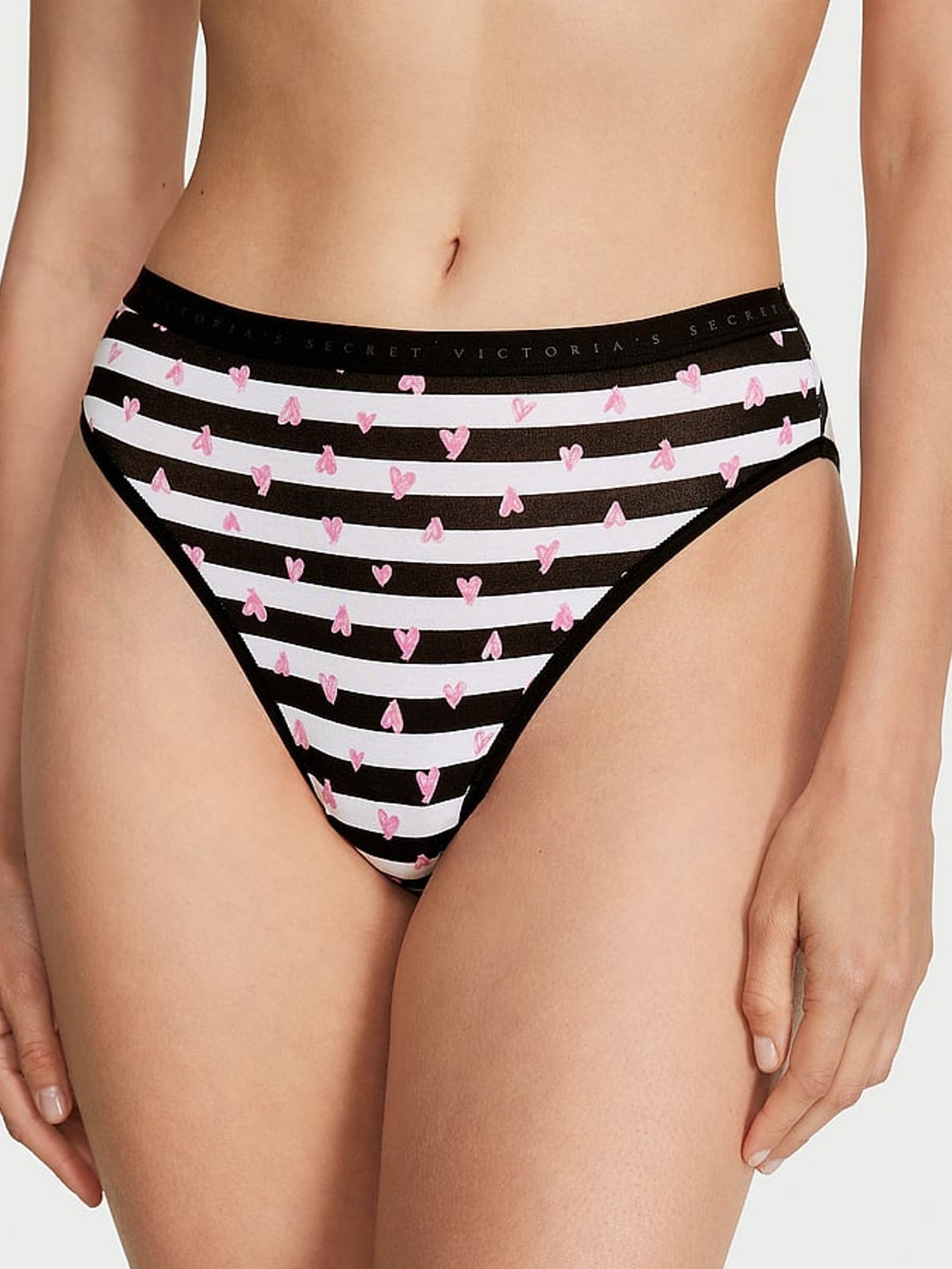 Black/White/Grey/Pink Brief Logo 7 Pack Knickers - Image 2 of 3
