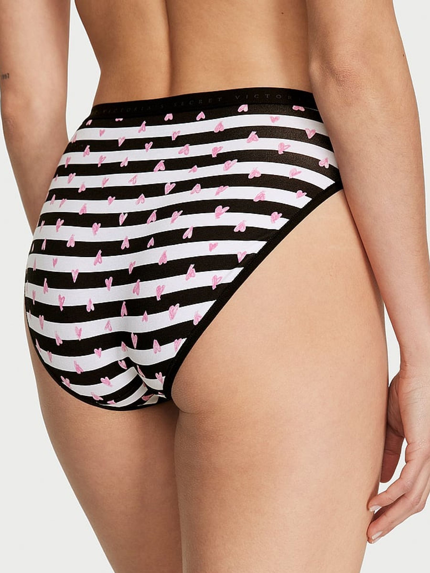 Black/White/Grey/Pink Brief Logo 7 Pack Knickers - Image 3 of 3