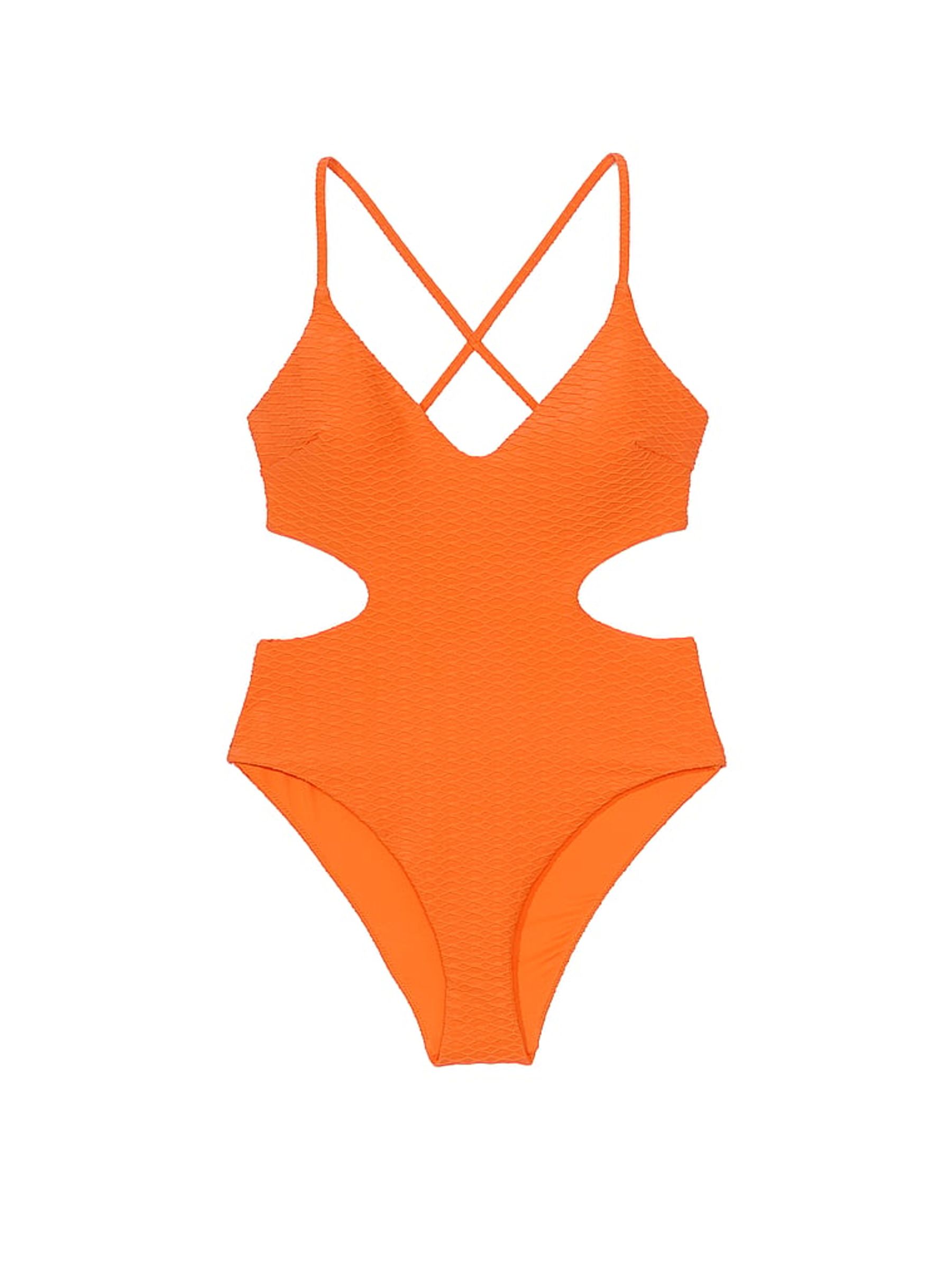 Sunset Orange Fishnet Swimsuit - Image 3 of 3