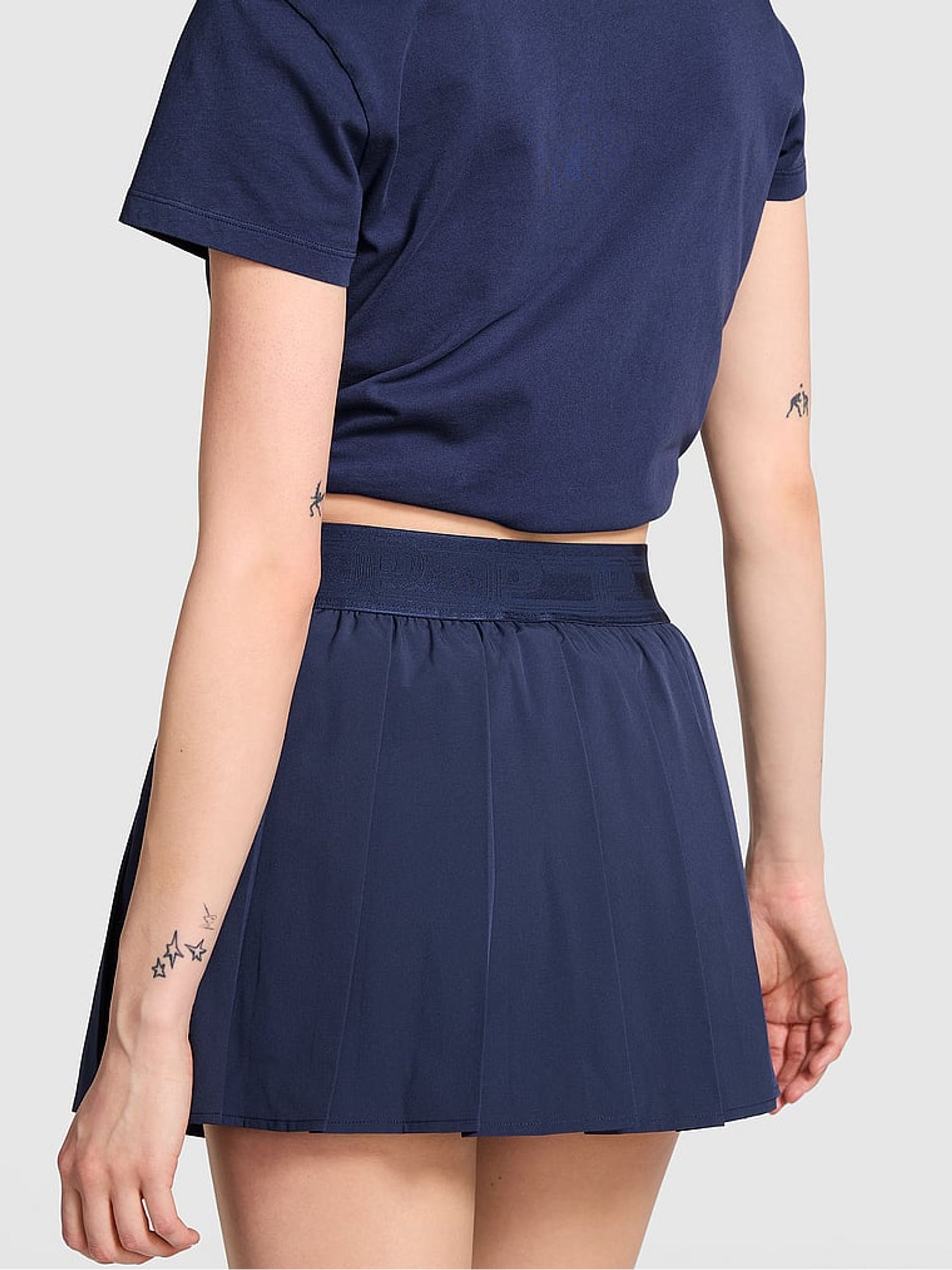Midnight Navy Blue Pleated Skirt - Image 2 of 3