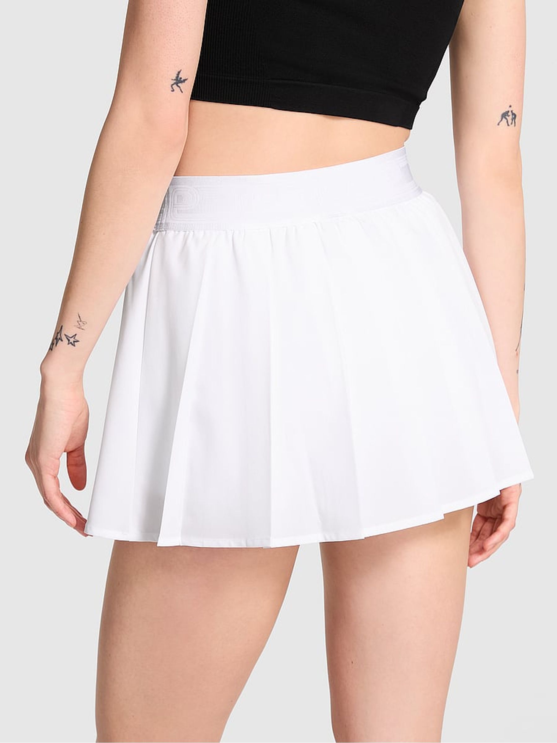 Optic White Pleated Skirt - Image 2 of 3