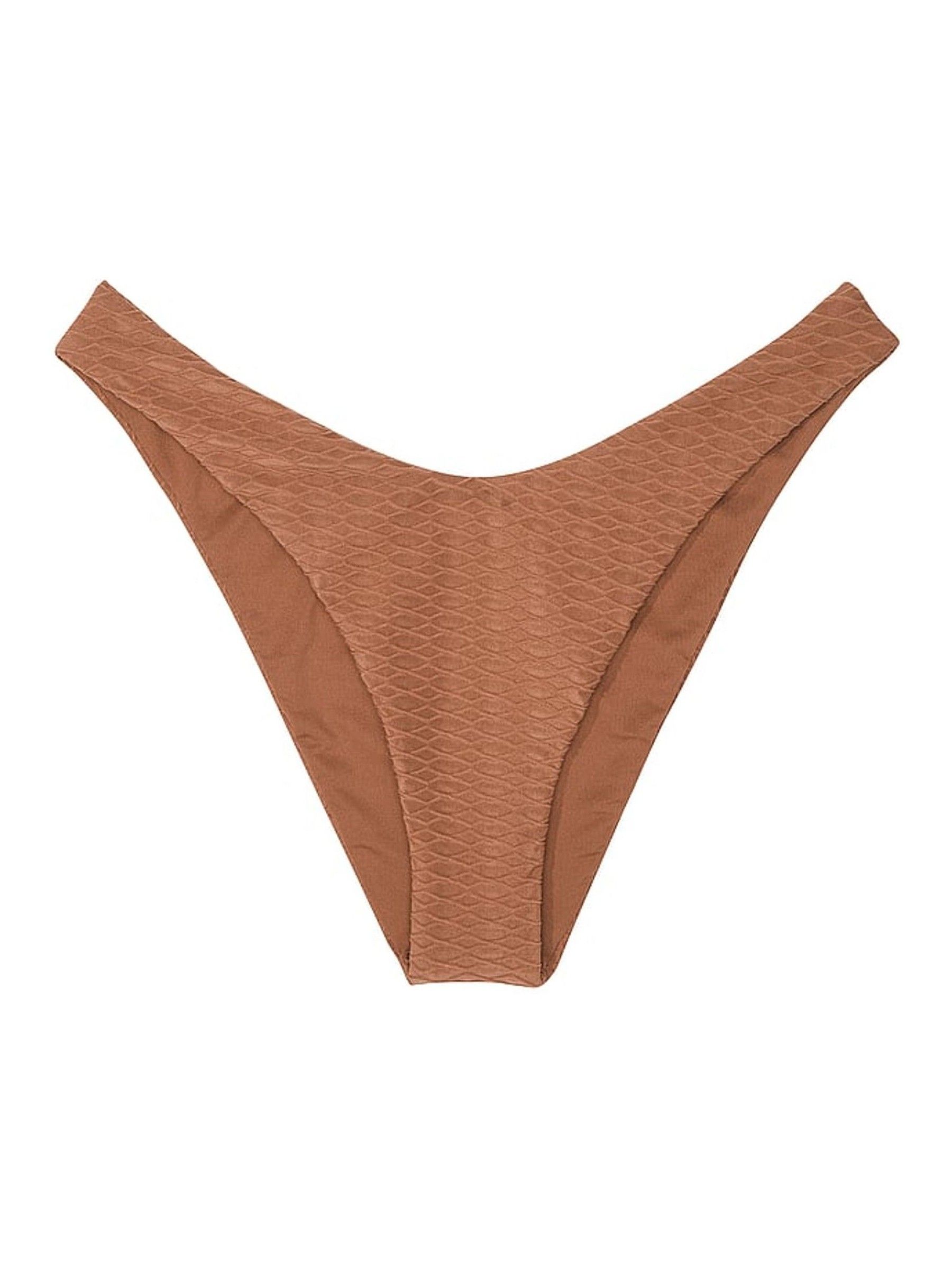 Caramel Brown Fishnet Brazilian Swim Bikini Bottom - Image 3 of 3