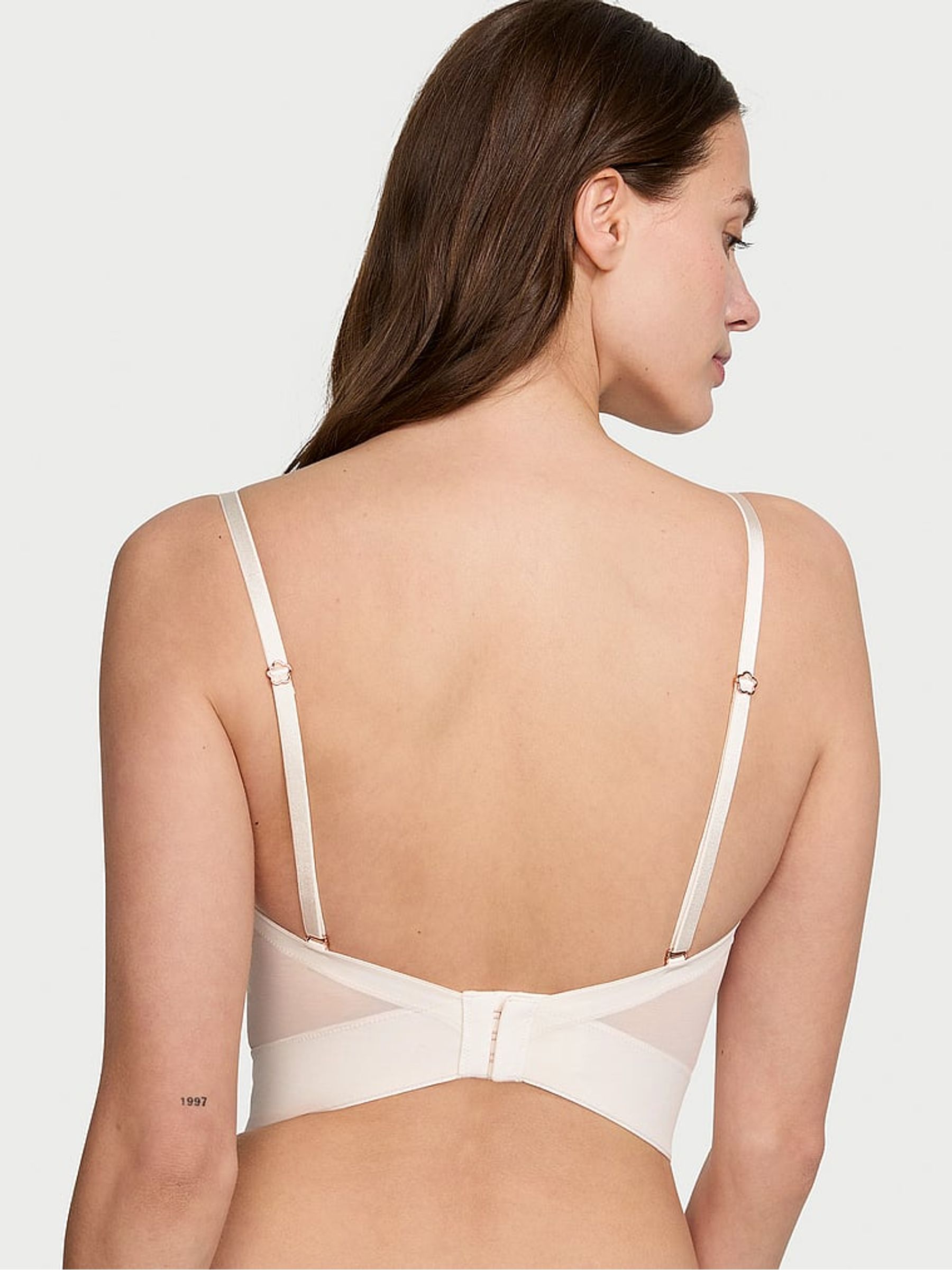 Daisy Embroidery White Corset Bra Top - Image 2 of 4