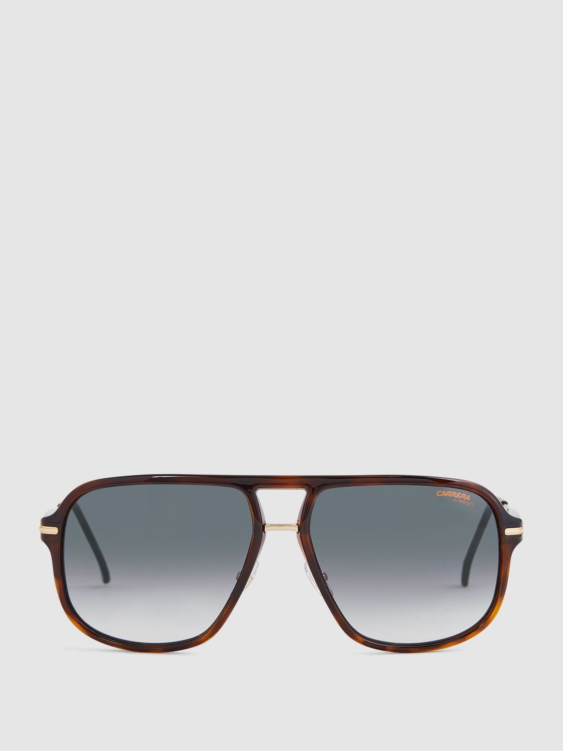 Carrera Eyewear Rectangular Tortoiseshell Sunglasses in Green - Image 1 of 4