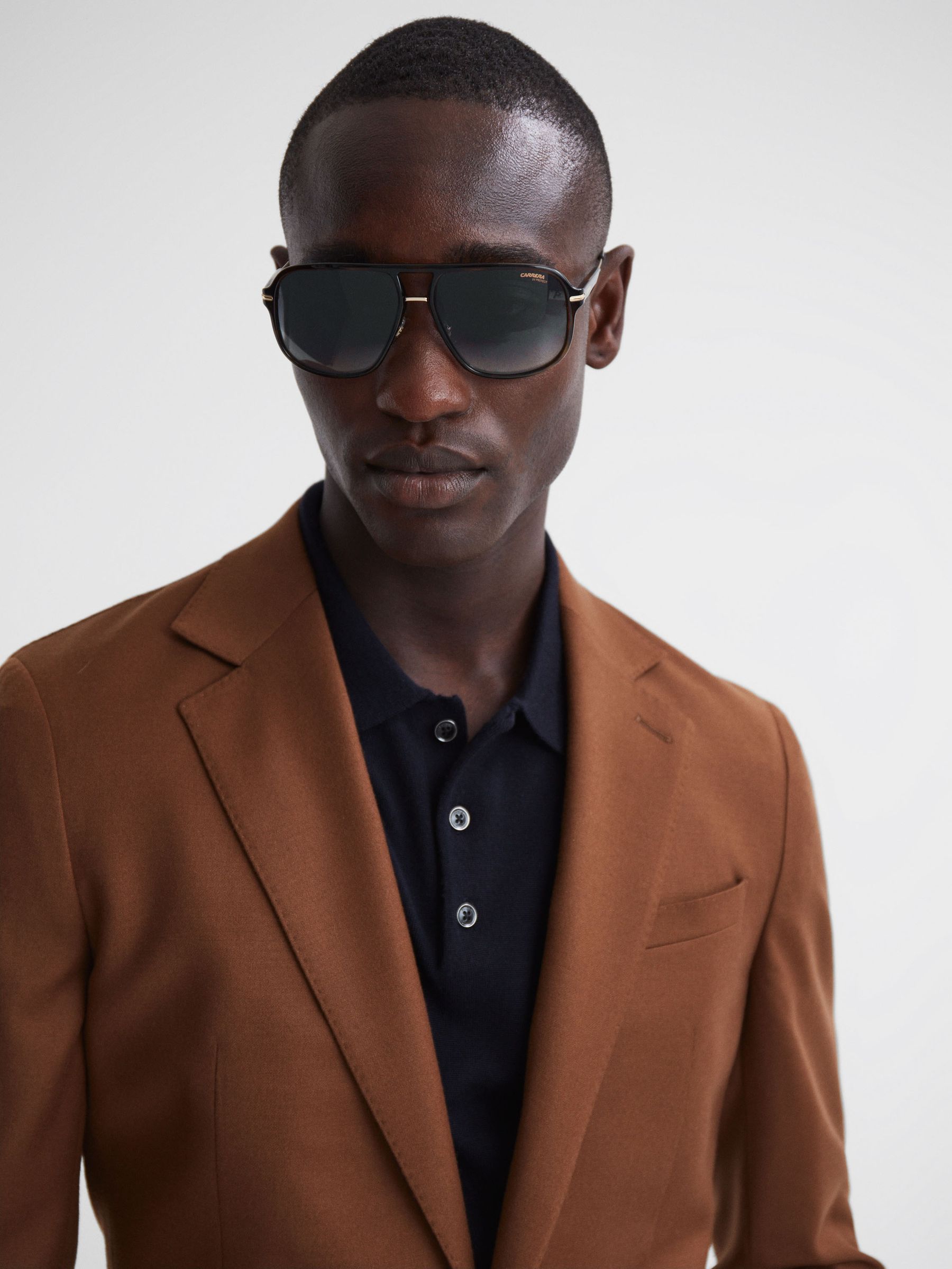 Carrera Eyewear Rectangular Tortoiseshell Sunglasses in Green - Image 3 of 4