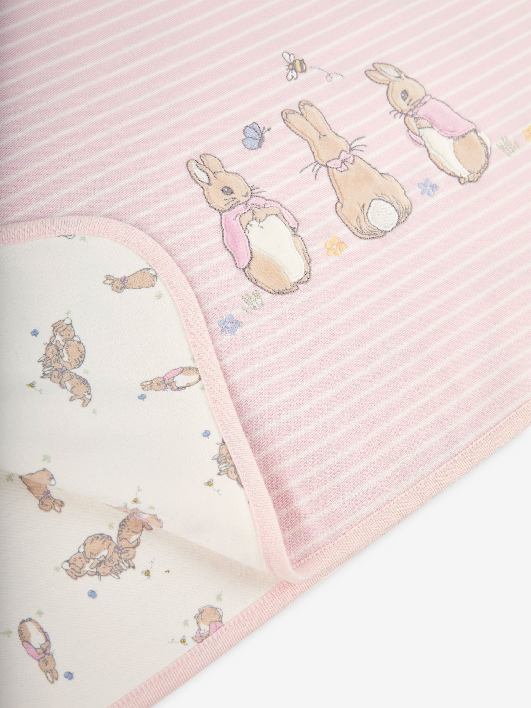 Flopsy Bunny Print Reversible Jersey Shawl - Image 4 of 4
