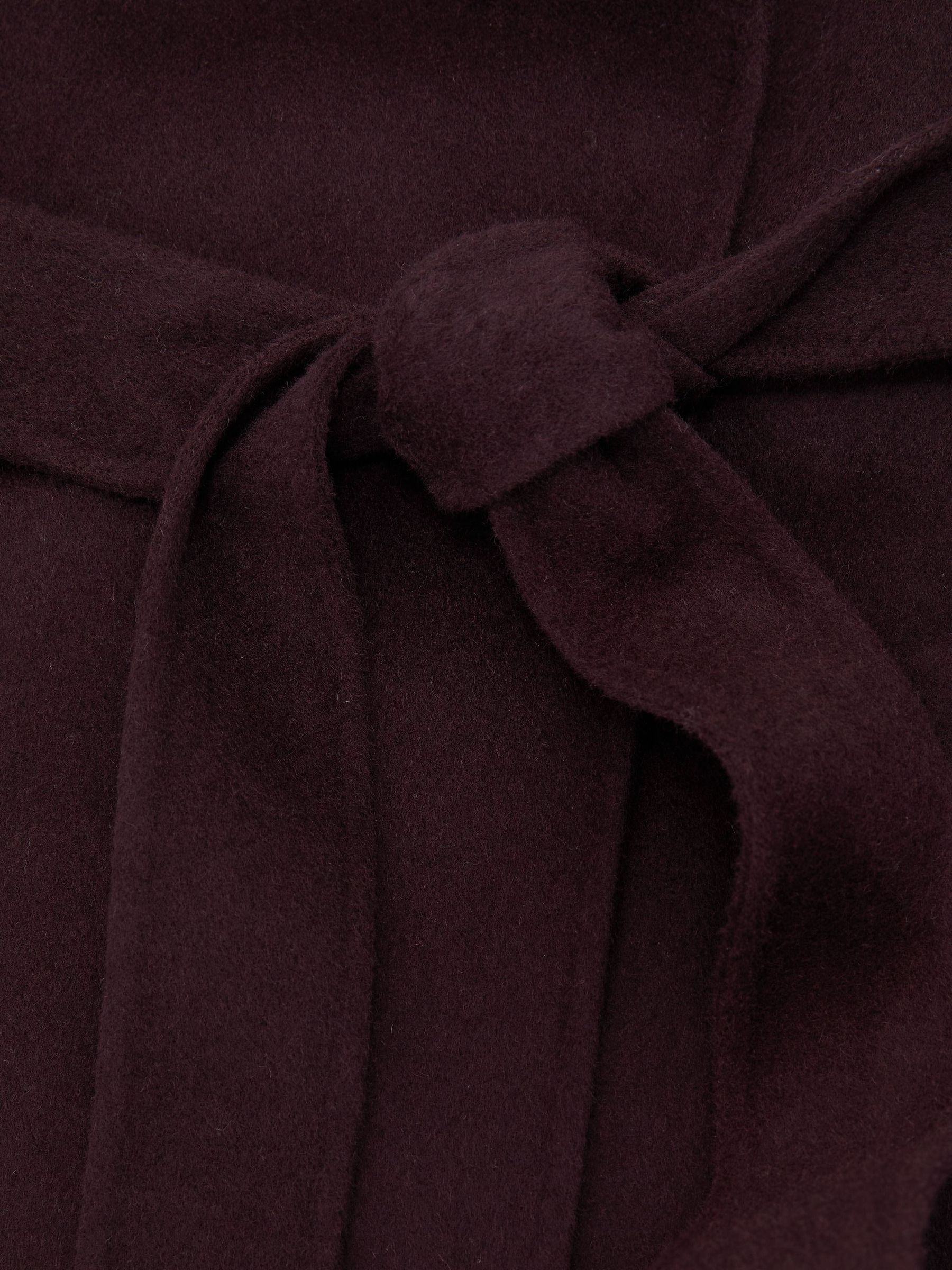 Wool-Blend Double-Breasted Blindseam Coat in Grape - Image 8 of 8