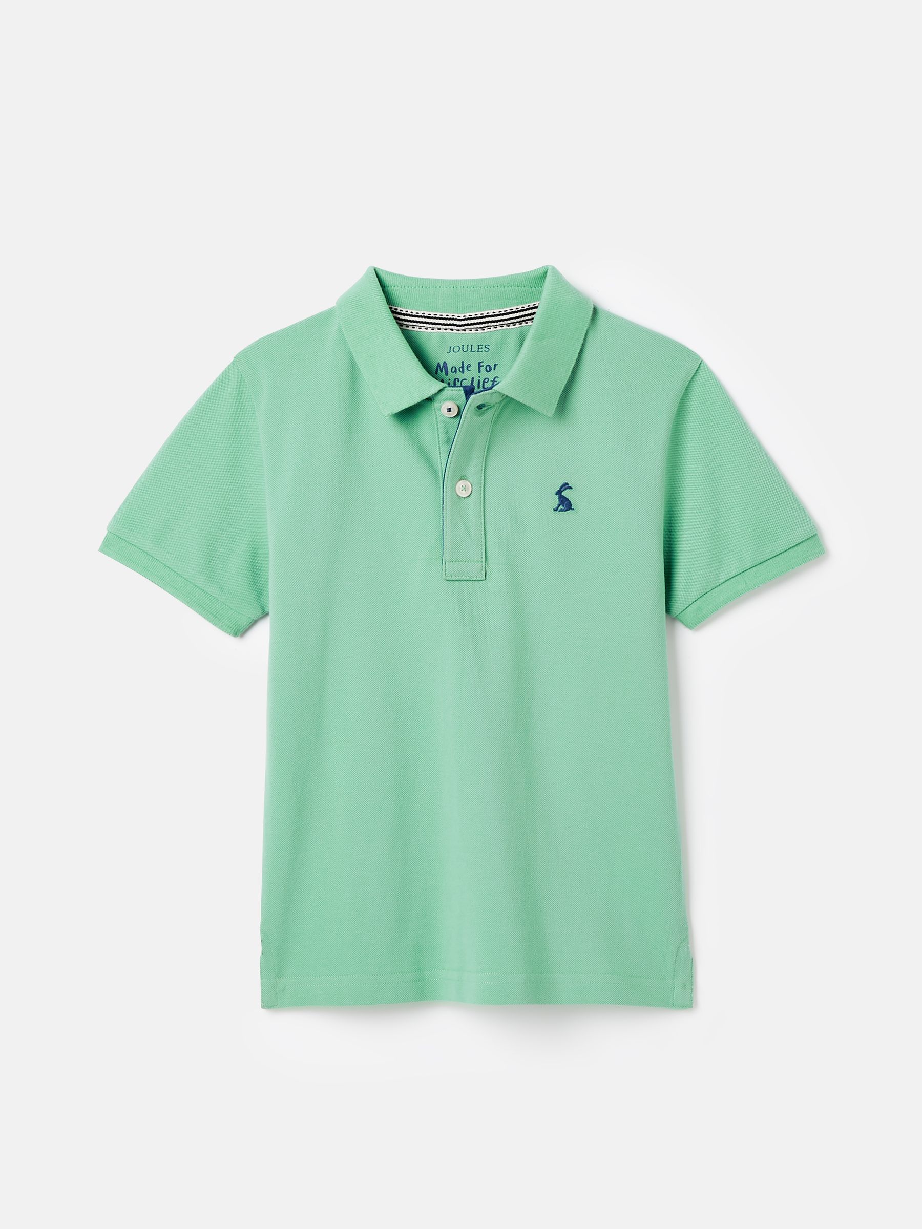 Boys' Woody Green Pique Cotton Polo Shirt - Image 6 of 10