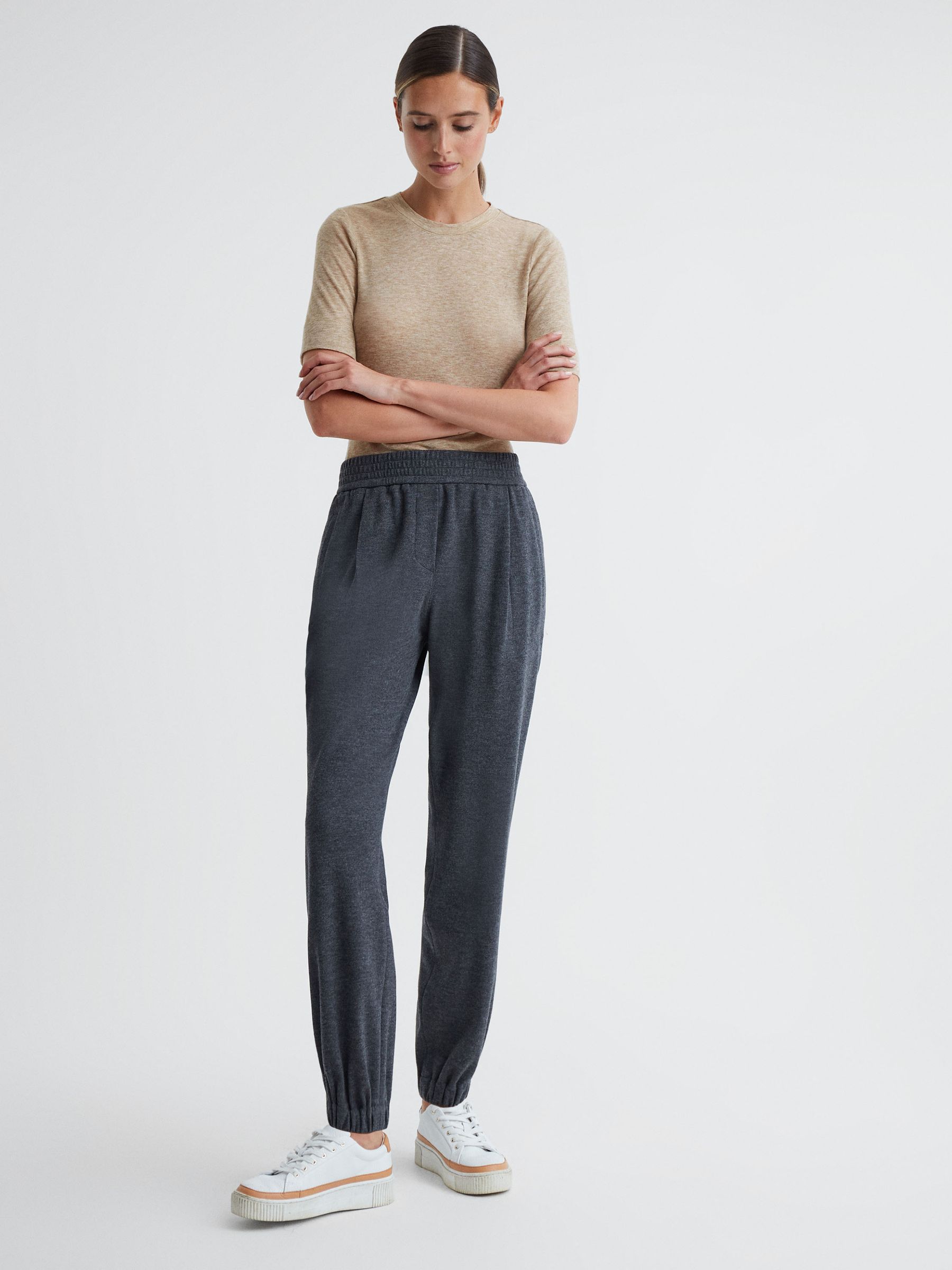 Casual Wool Marl T-Shirt in Neutral - Image 5 of 5