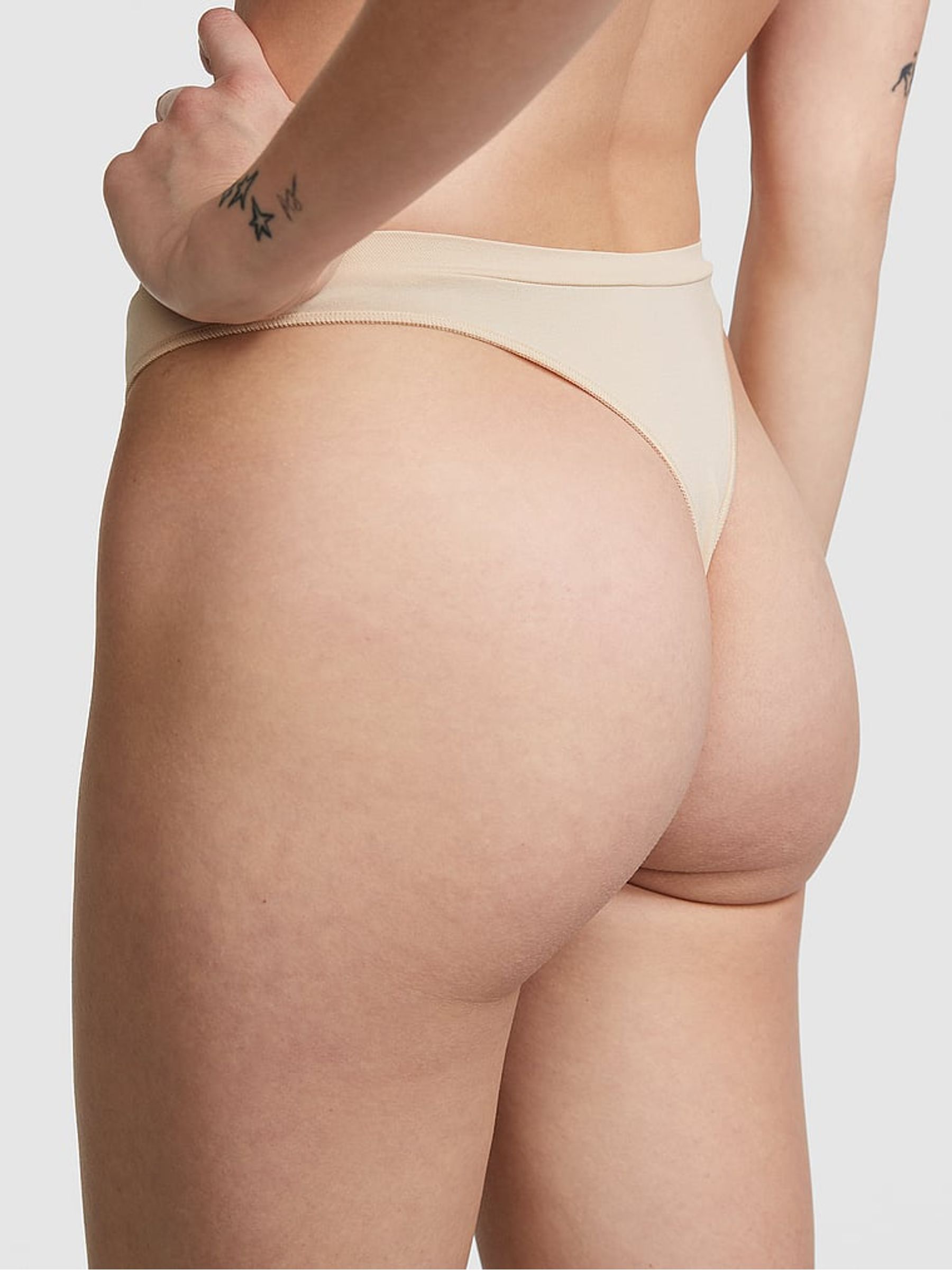 Nude Marzipan Thong Knickers - Image 2 of 3