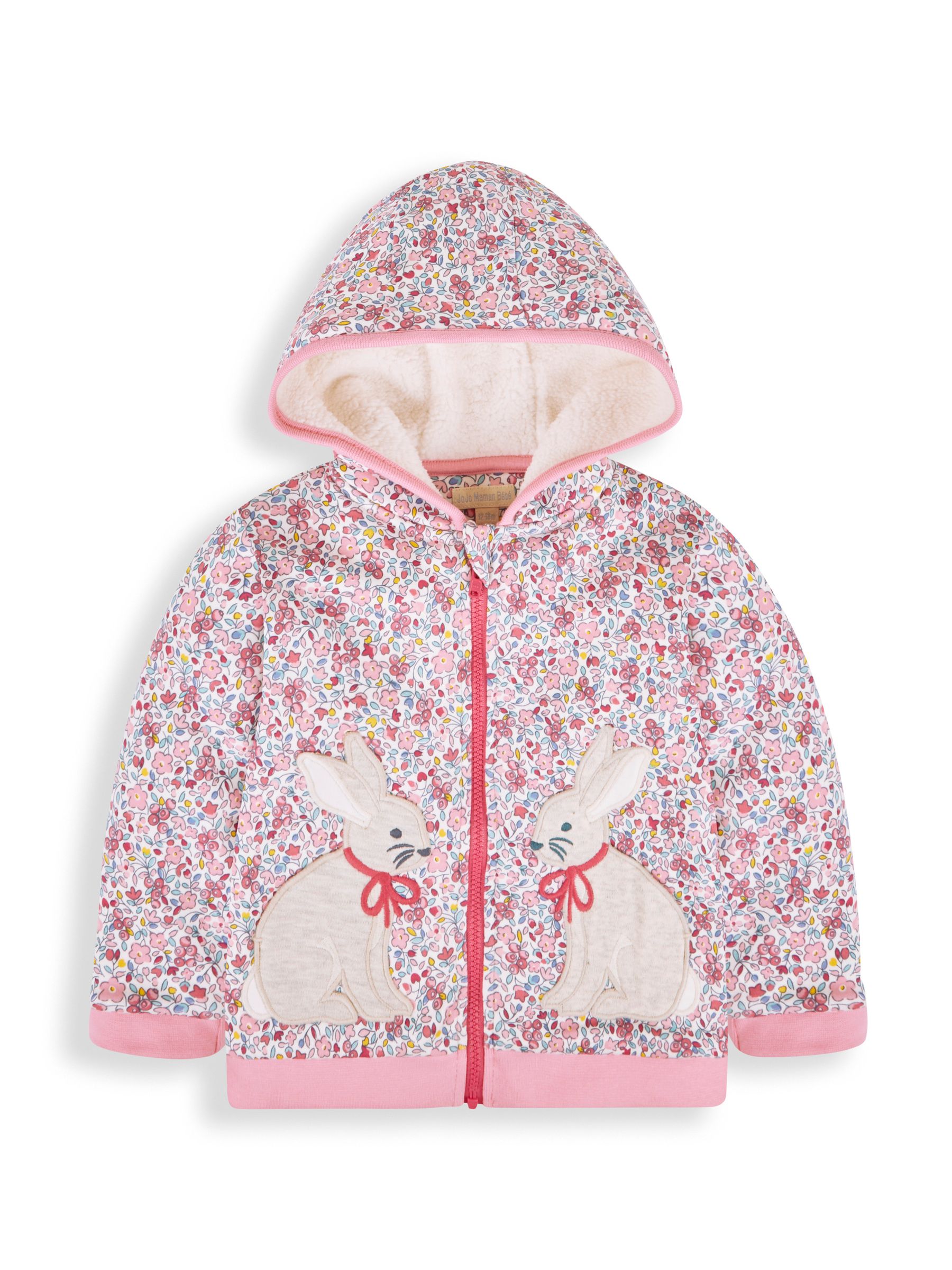 Berry Floral Bunny Cosy Hoodie - Image 1 of 4
