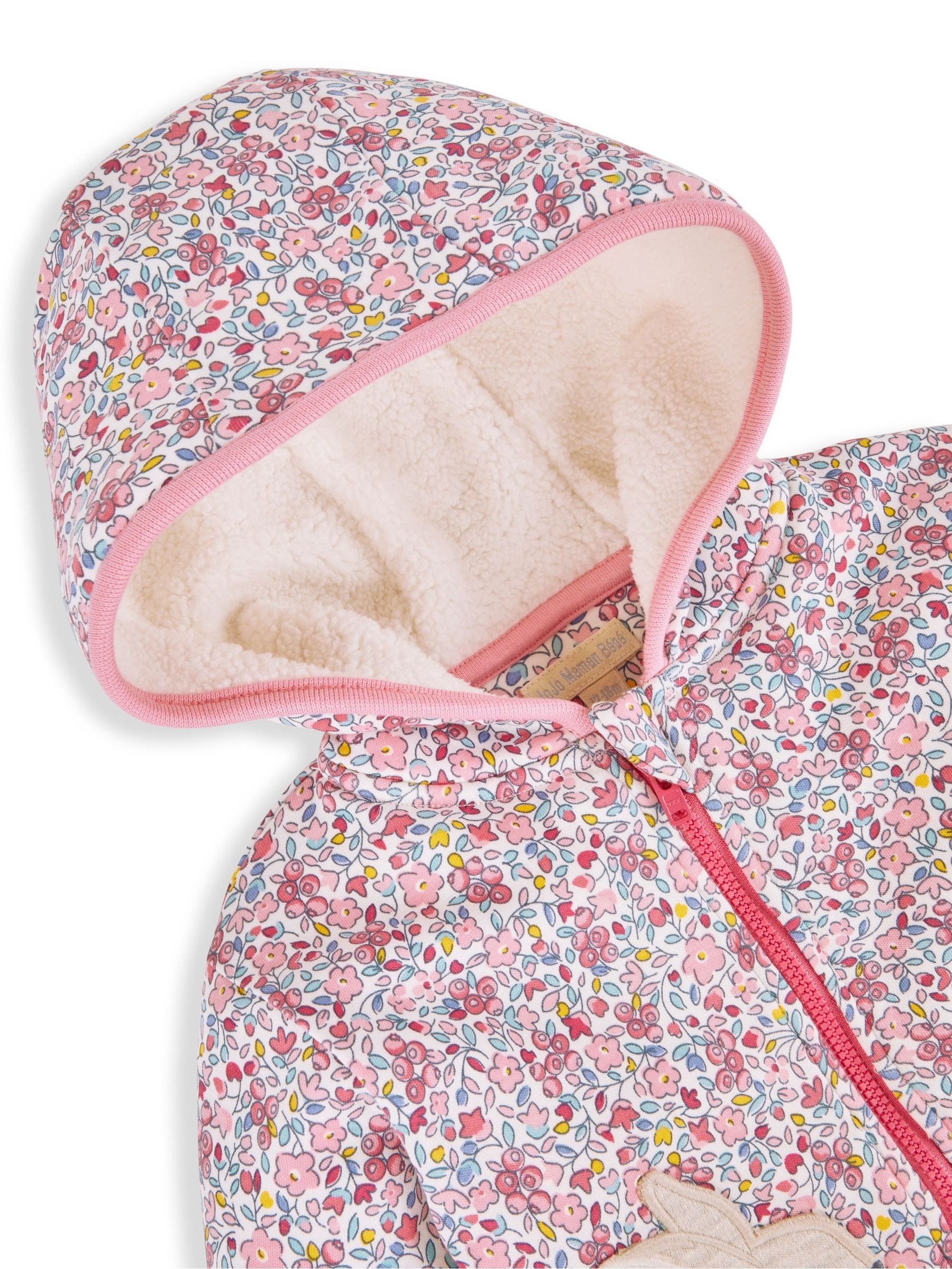 Berry Floral Bunny Cosy Hoodie - Image 3 of 4