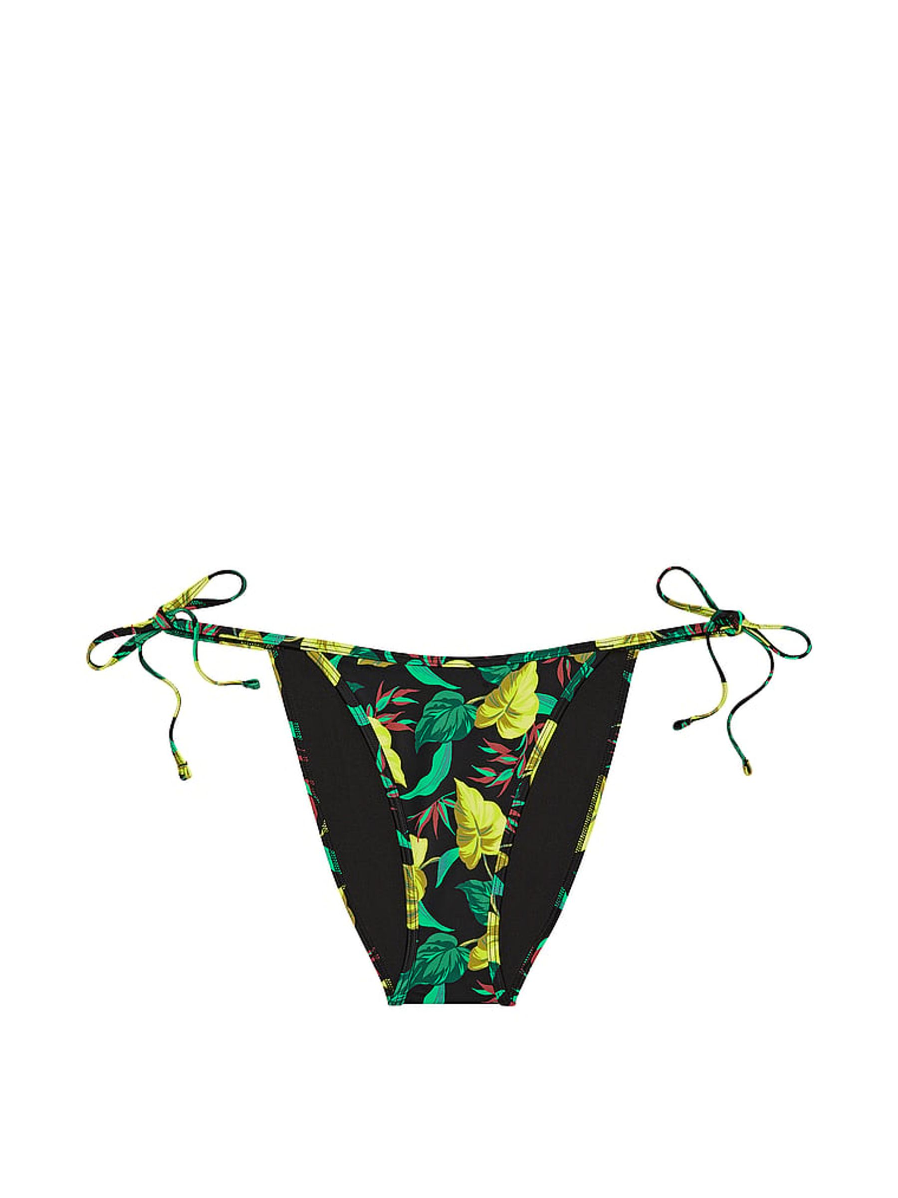 Vintage Leaves Black Tie Side Archive Swim Bikini Bottom - Image 3 of 3