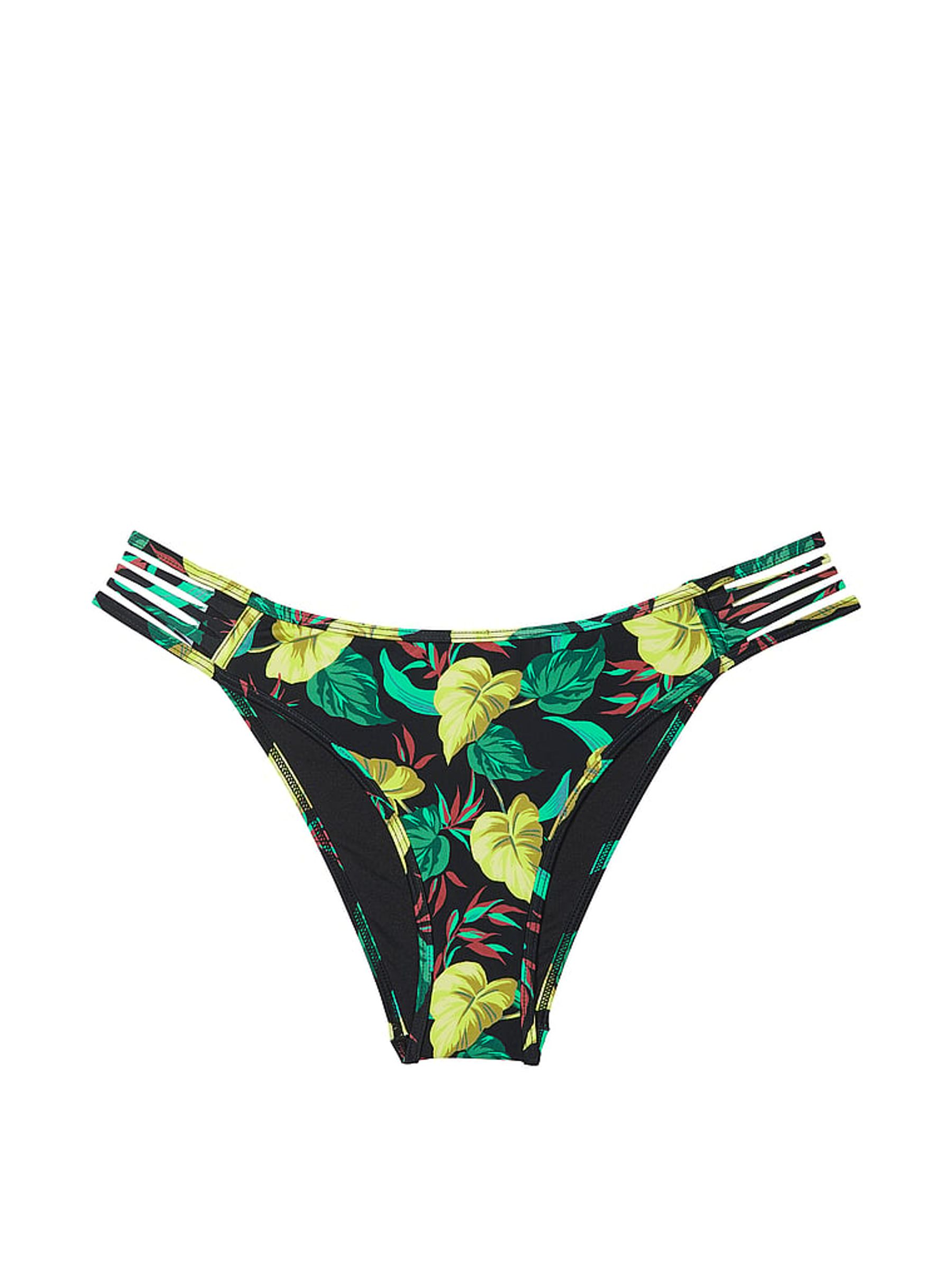 Vintage Leaves Black Brazilian Archive Swim Bikini Bottom - Image 3 of 3
