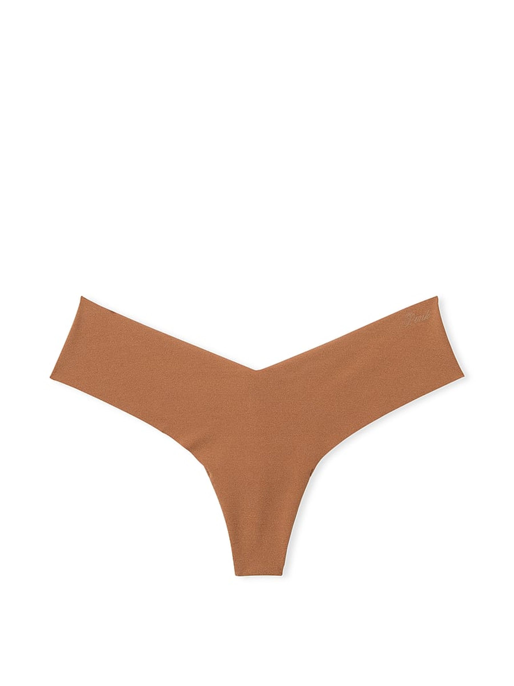Nude Caramel High Leg No Show Lace Trim Hipster Knickers - Image 3 of 3