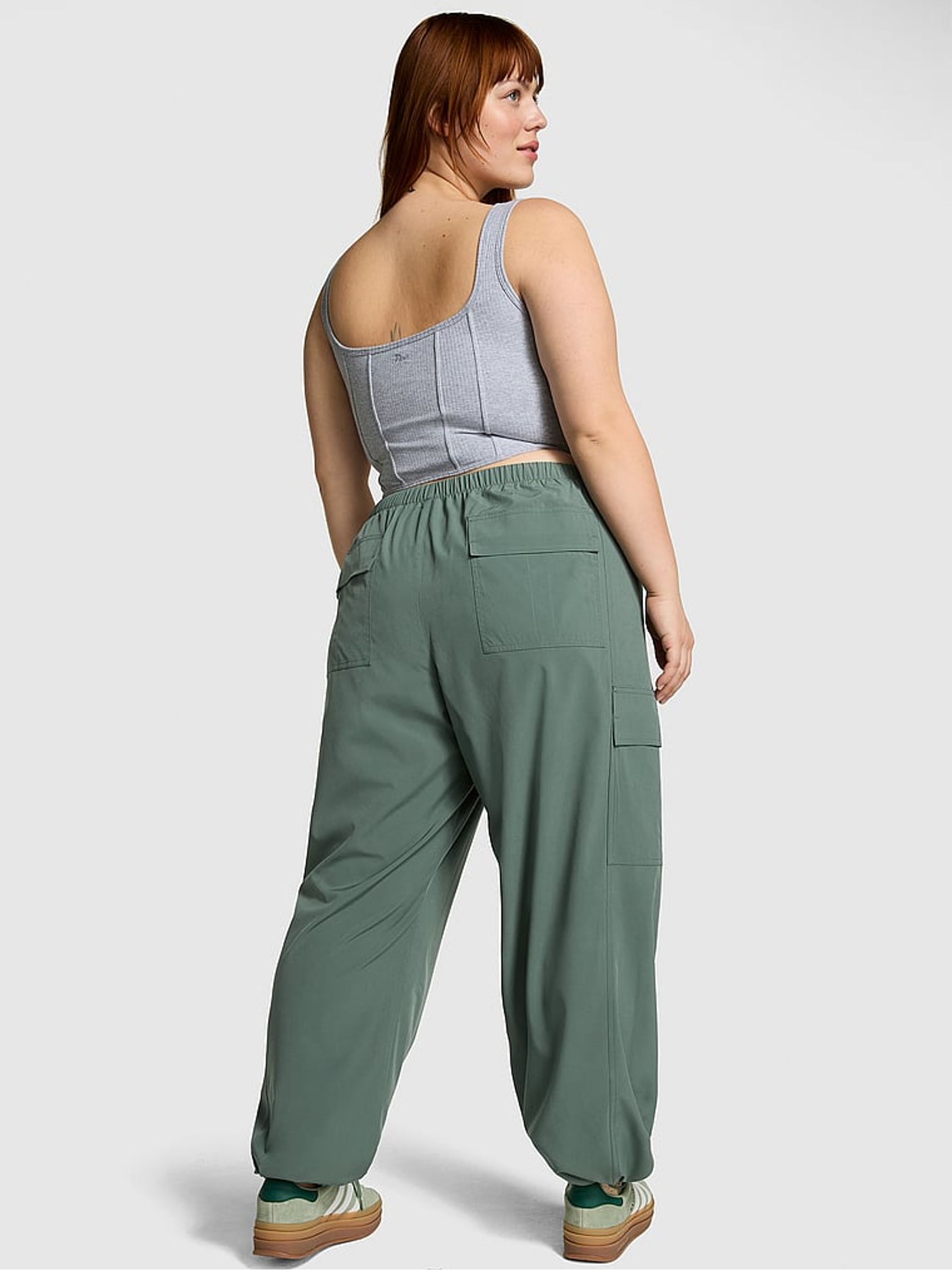 Fresh Forest Green Parachute Cargo Trousers - Image 2 of 3