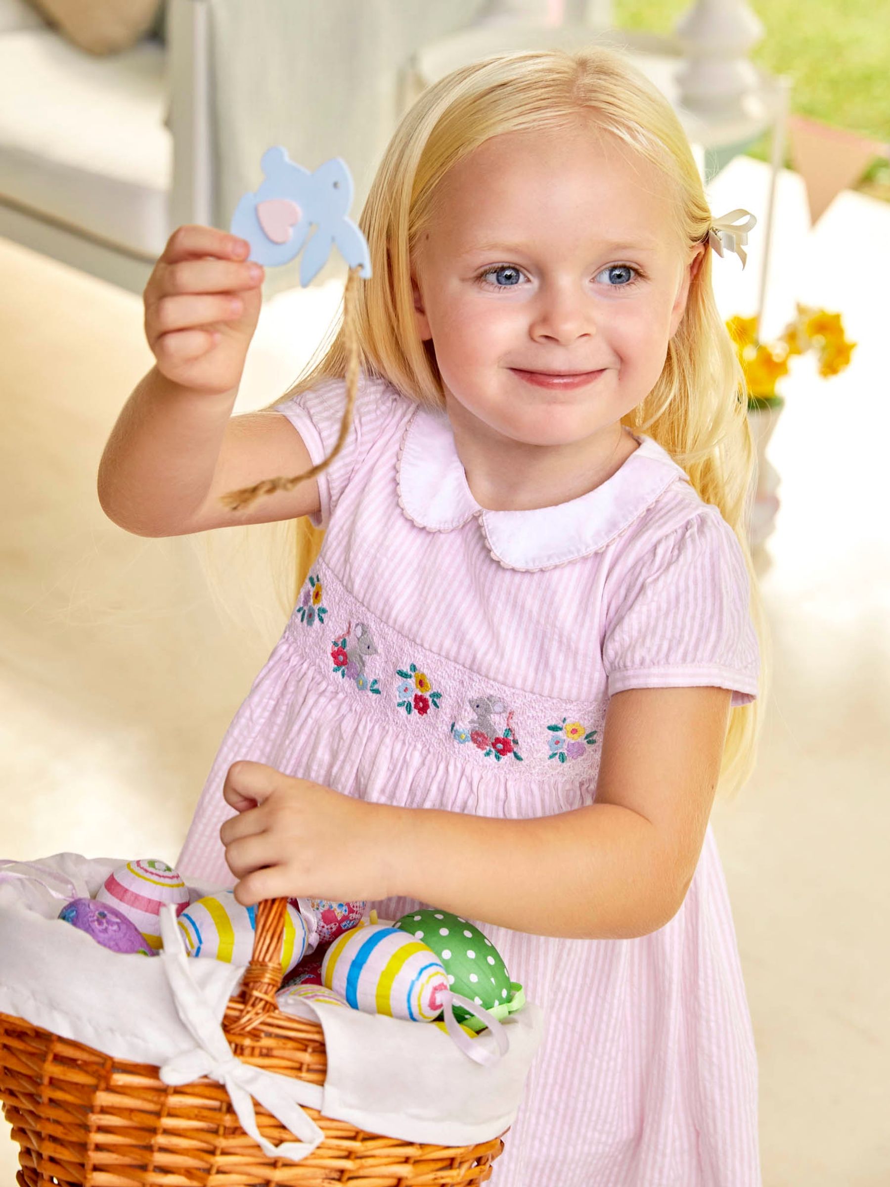 Pink Mouse Embroidered Smocked Dress - Image 2 of 7