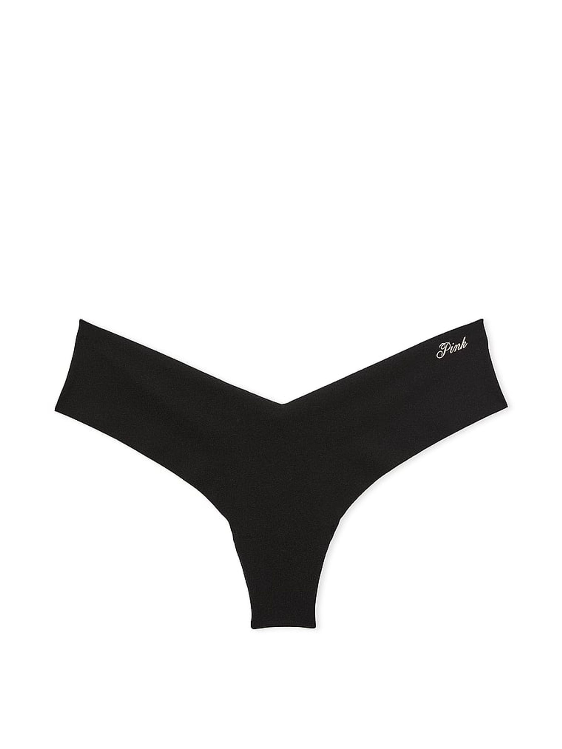 Black High Leg Thong Knickers - Image 3 of 3