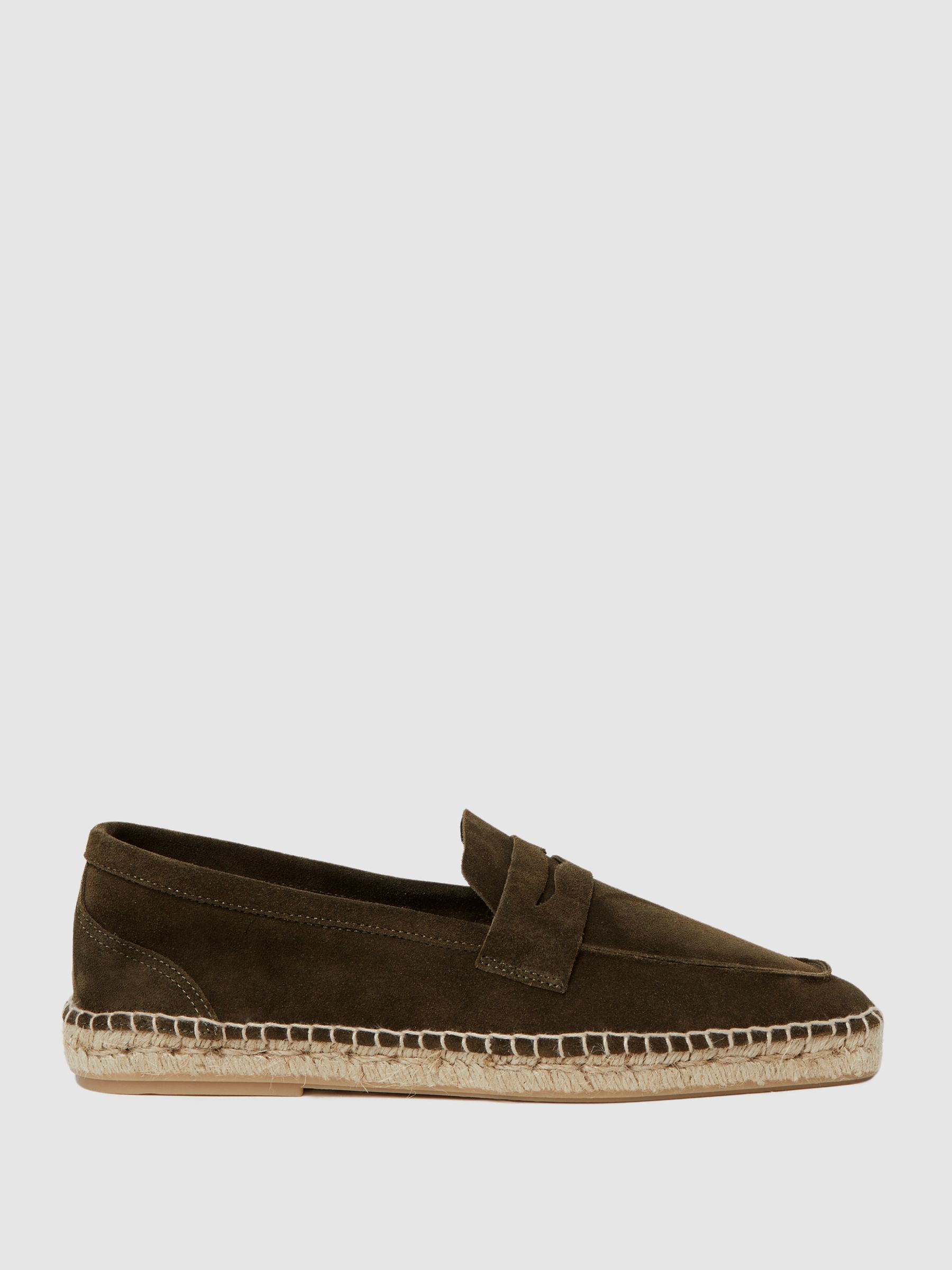 Suede Summer Shoes in Dark Khaki - Image 1 of 5