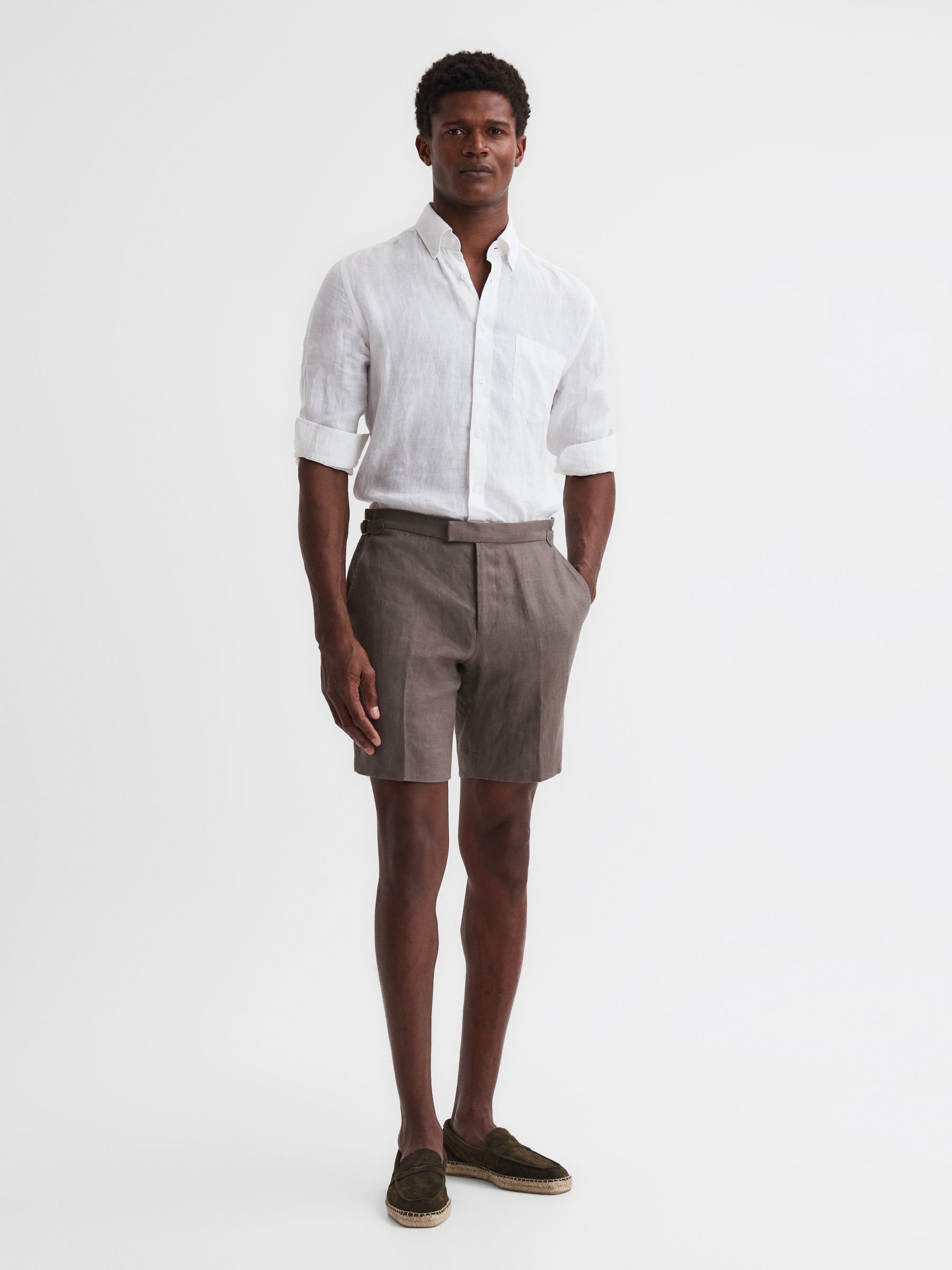 Suede Summer Shoes in Dark Khaki - Image 2 of 5
