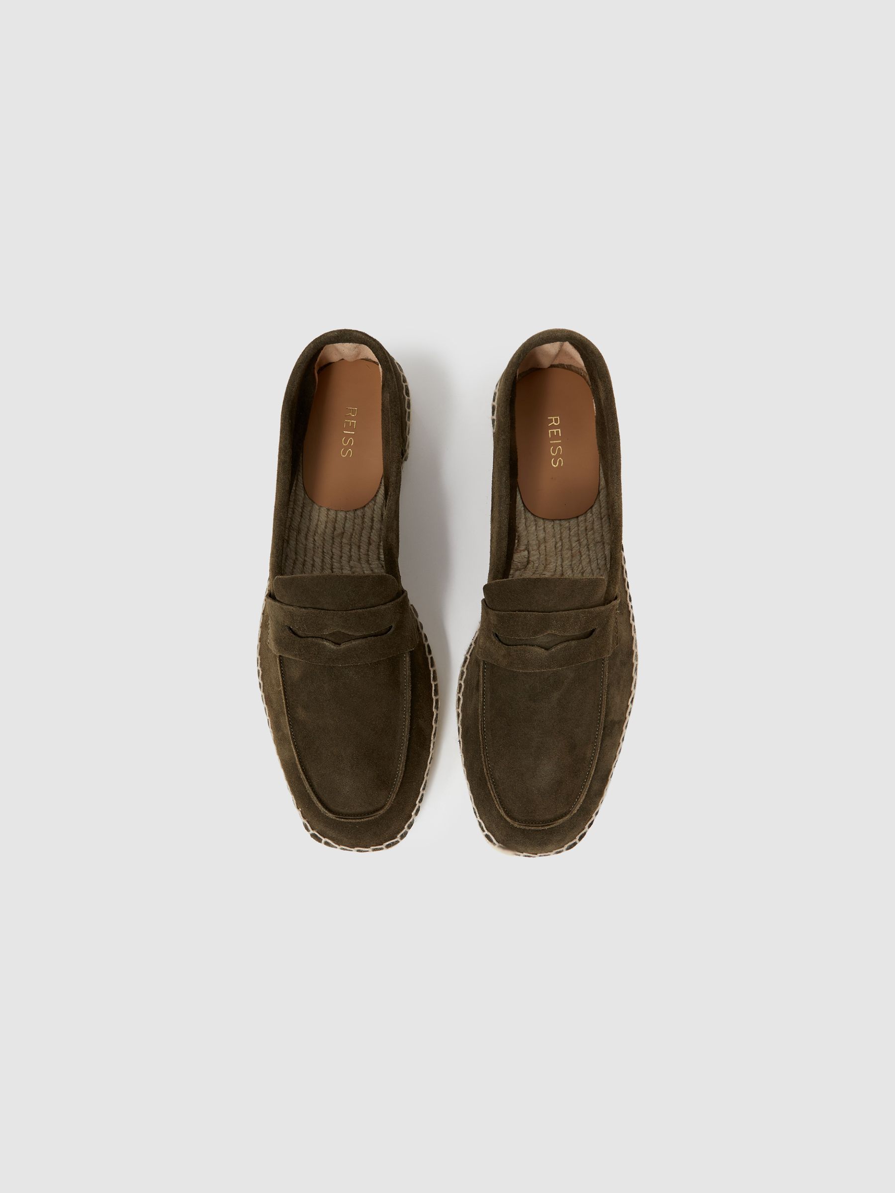 Suede Summer Shoes in Dark Khaki - Image 3 of 5