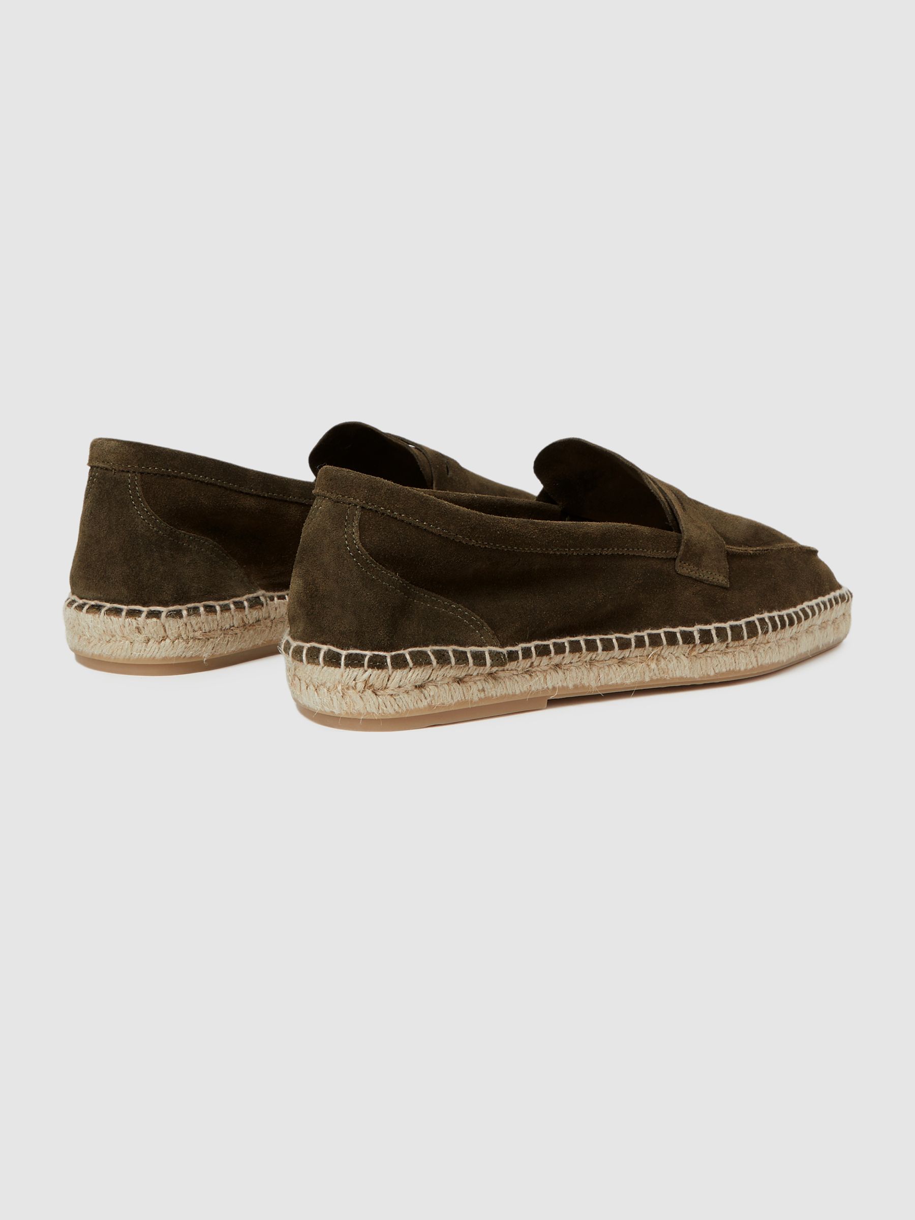 Suede Summer Shoes in Dark Khaki - Image 4 of 5