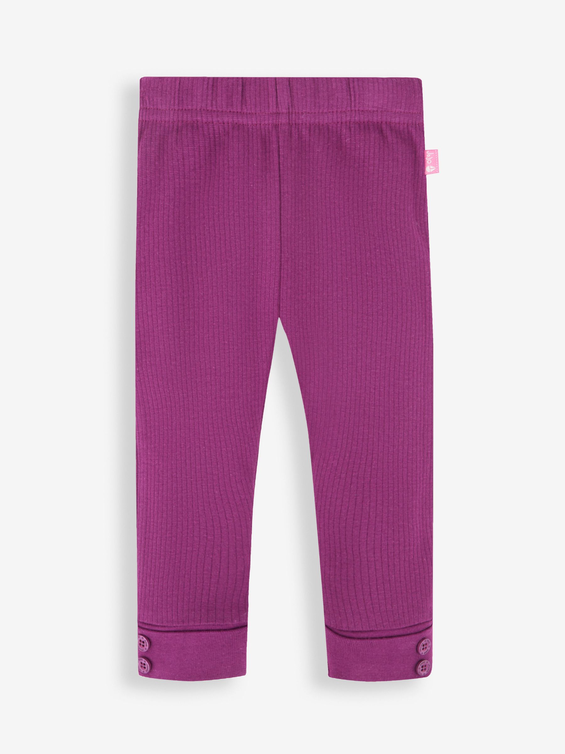 Plum Purple & Fuschia Pink 2-Pack Rib Leggings - Image 2 of 5