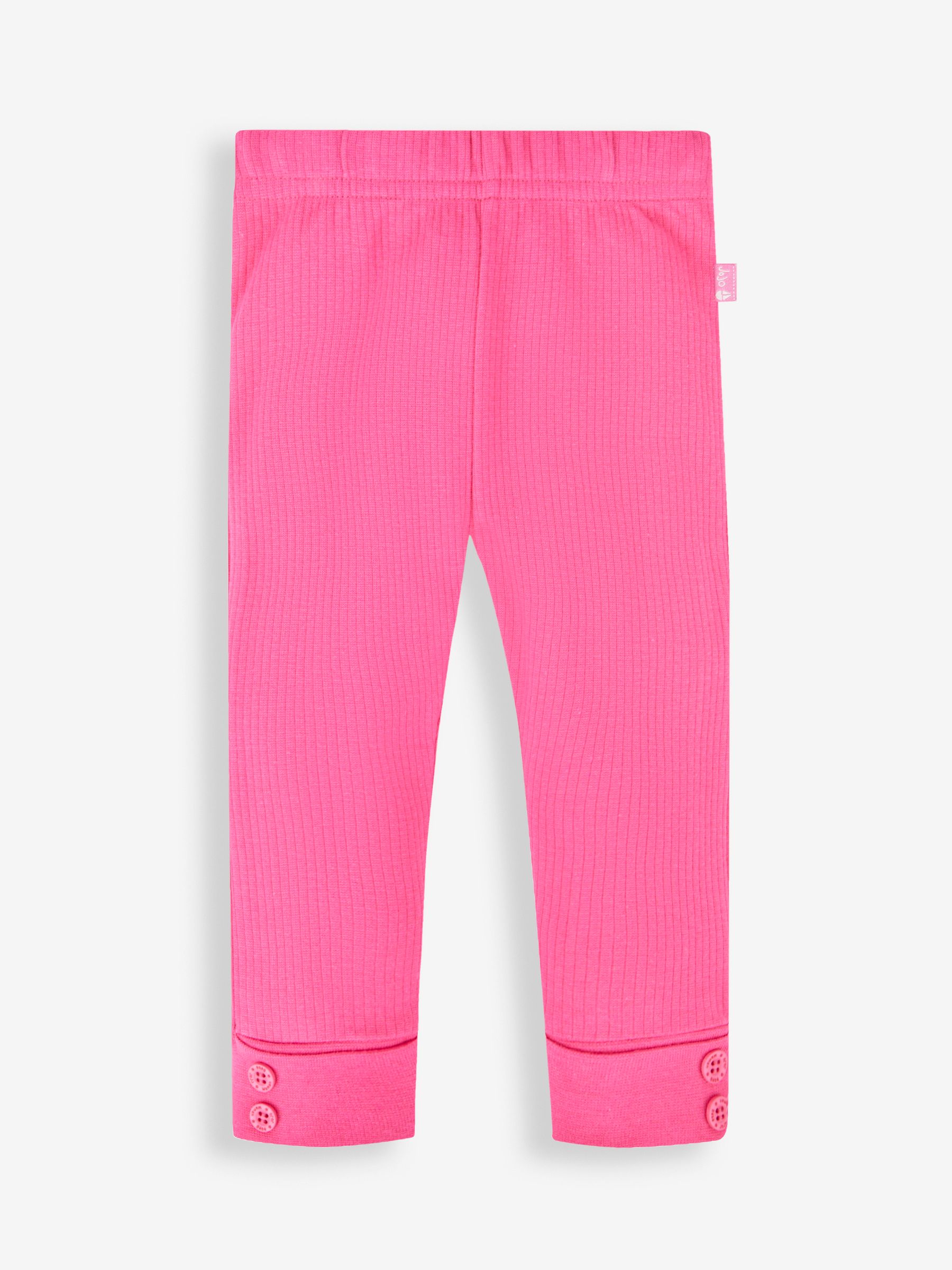 Plum Purple & Fuschia Pink 2-Pack Rib Leggings - Image 3 of 5