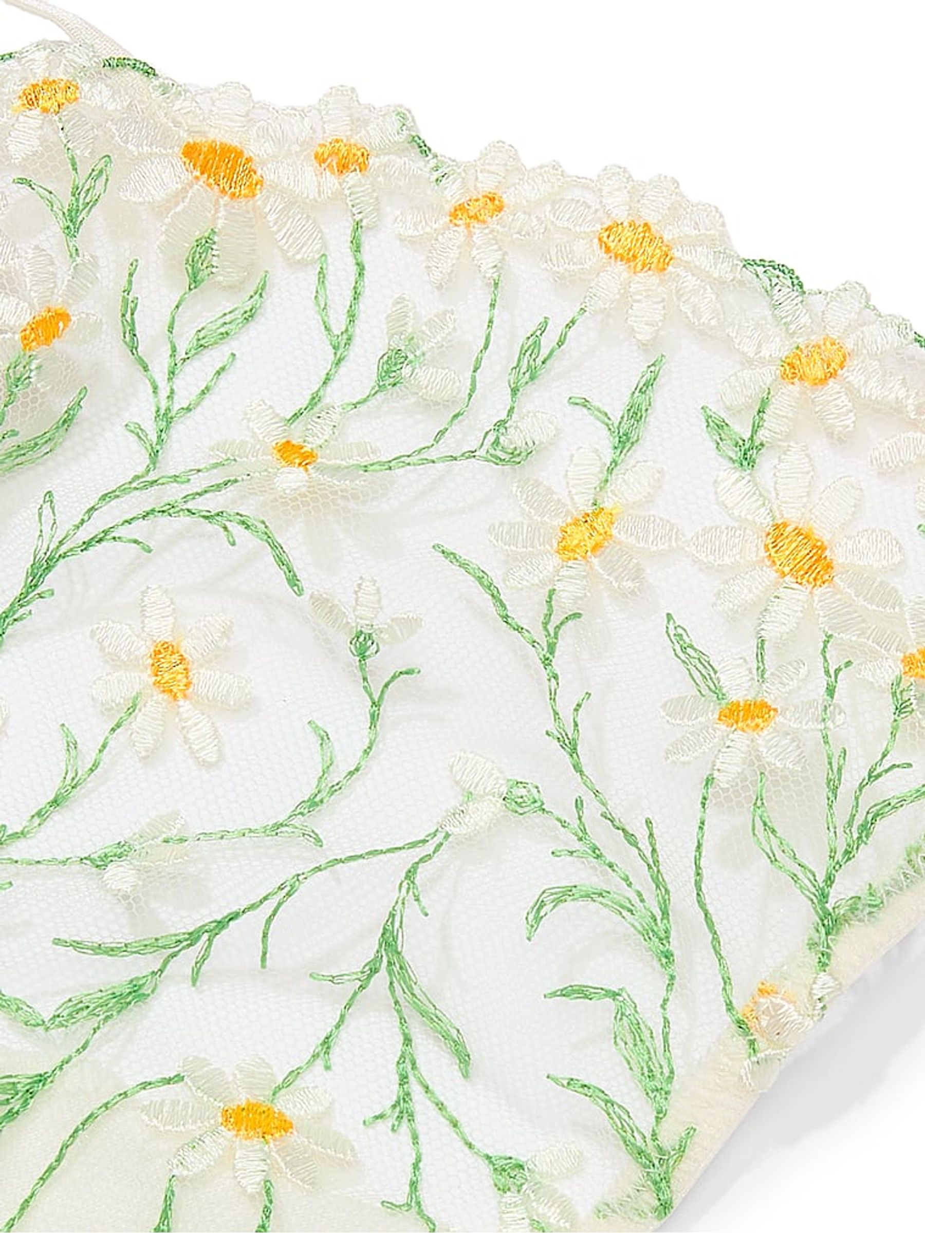 Daisy Embroidery White G String Knickers - Image 4 of 4