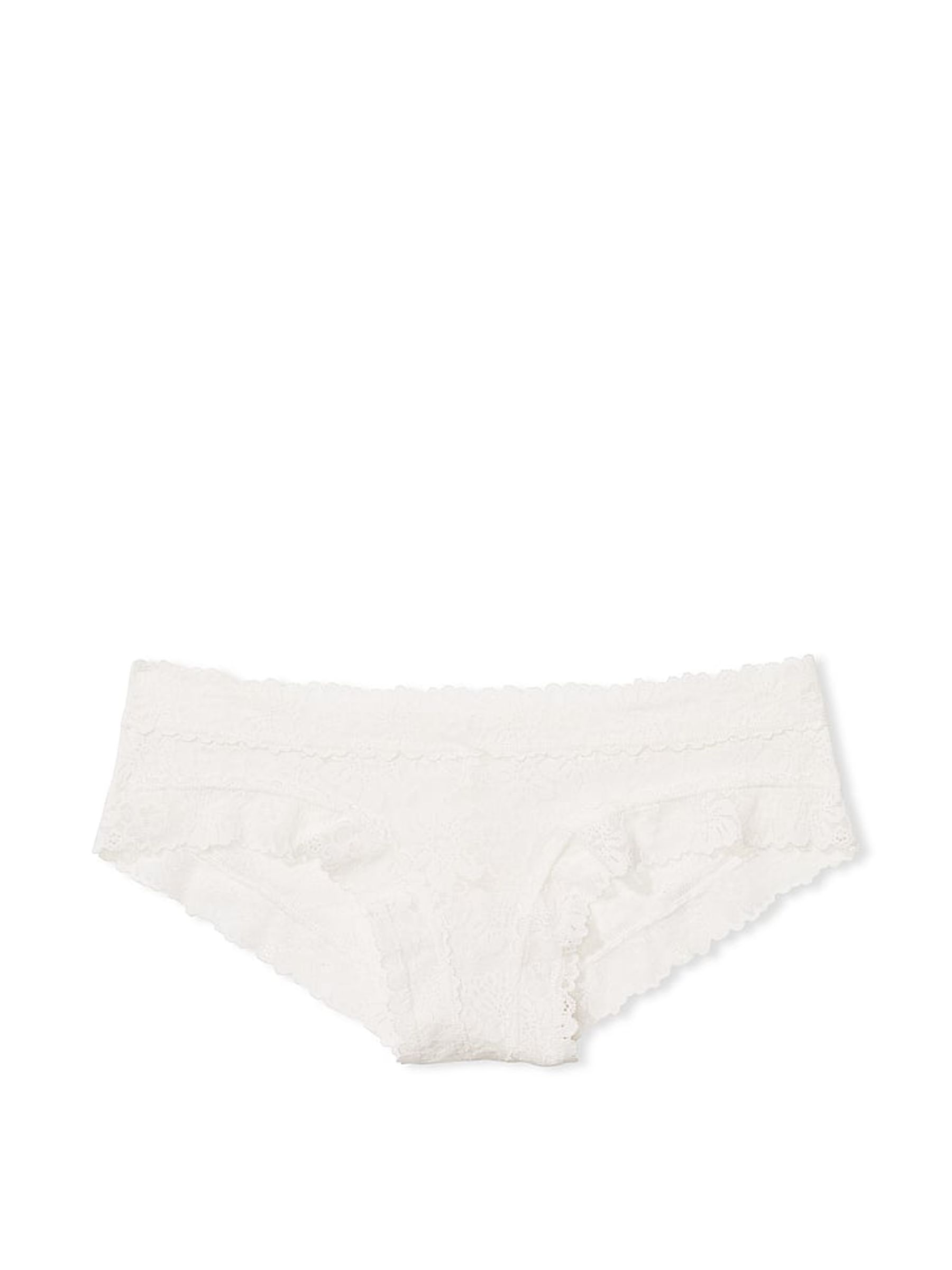 Coconut White Cheeky Floral Lace Knickers - Image 3 of 3