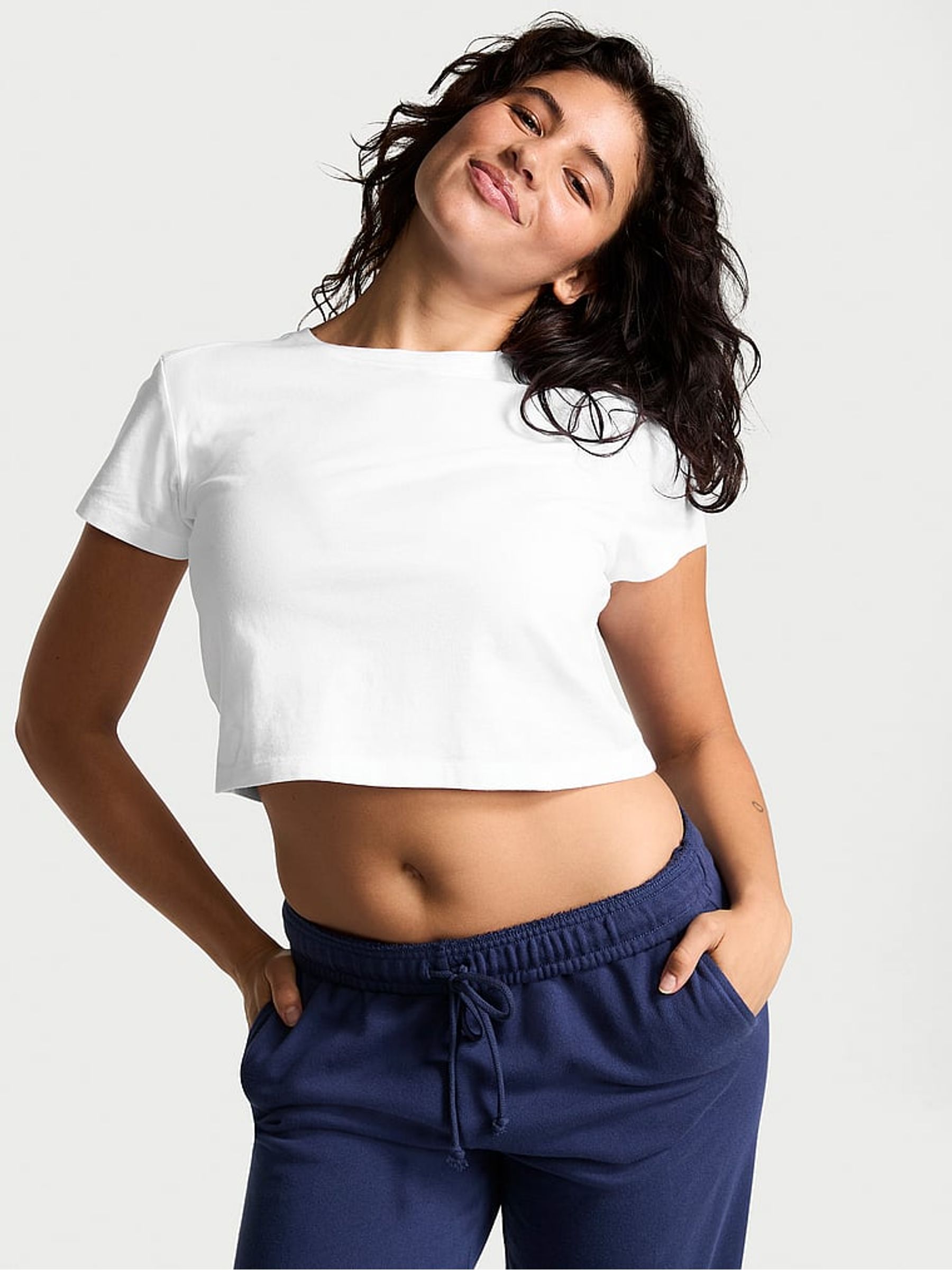 Optic White Crop Dreamer T-Shirt - Image 1 of 3