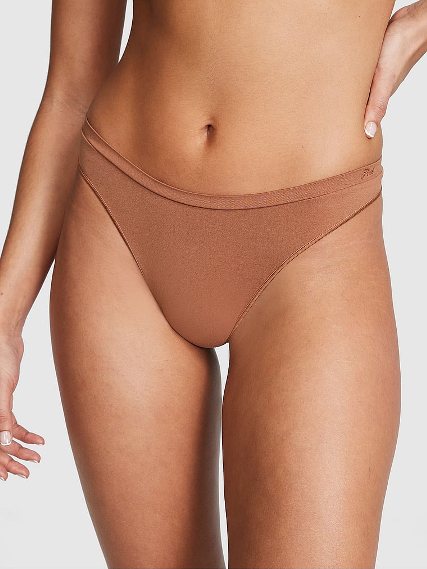 Nude Caramel Thong Knickers - Image 1 of 3