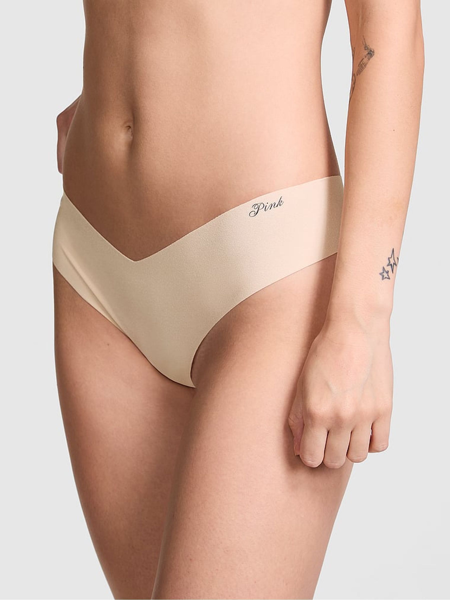Nude Marzipan High Leg Thong Knickers - Image 1 of 3