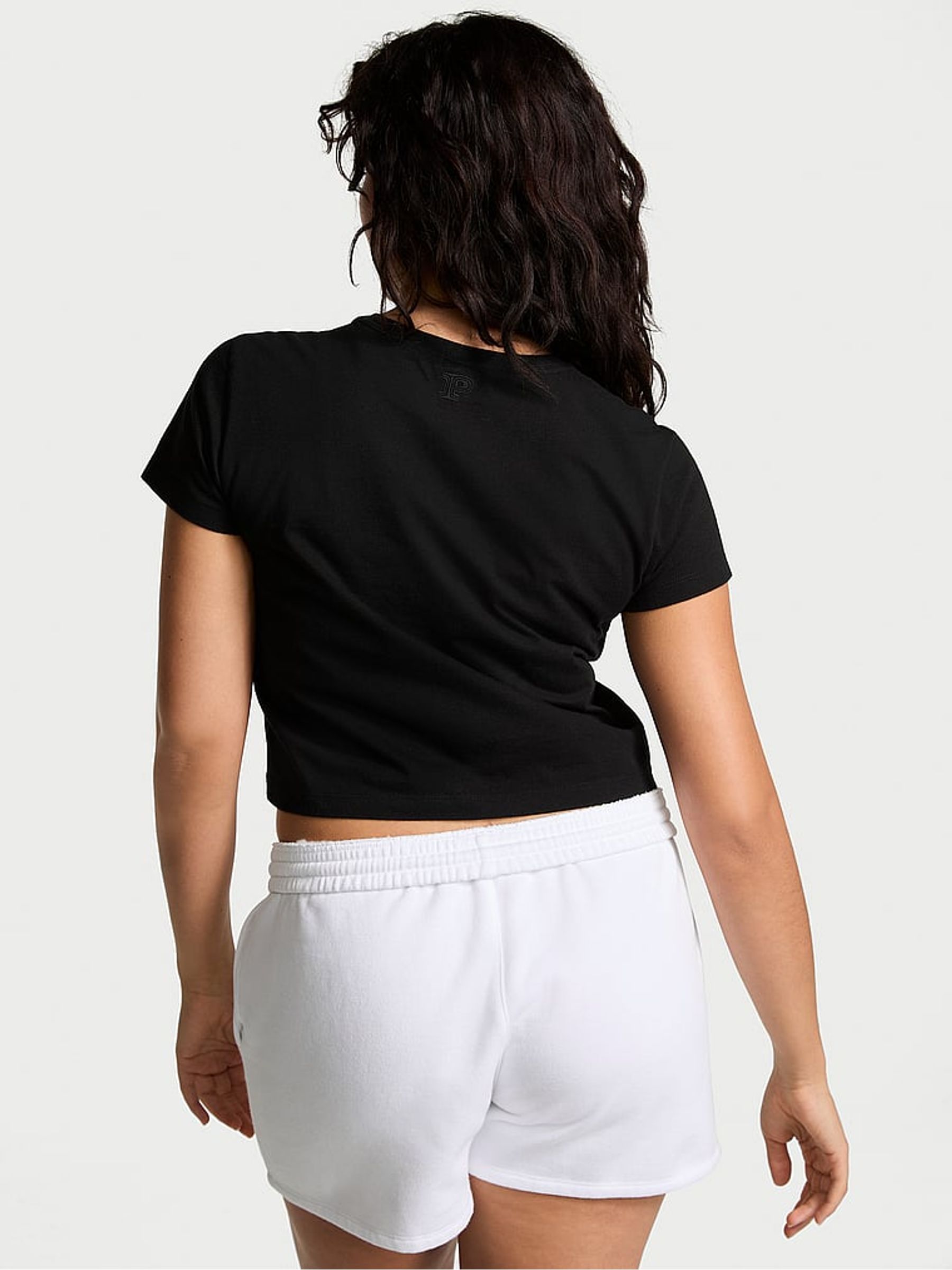 Pure Black Crop Dreamer T-Shirt - Image 2 of 3