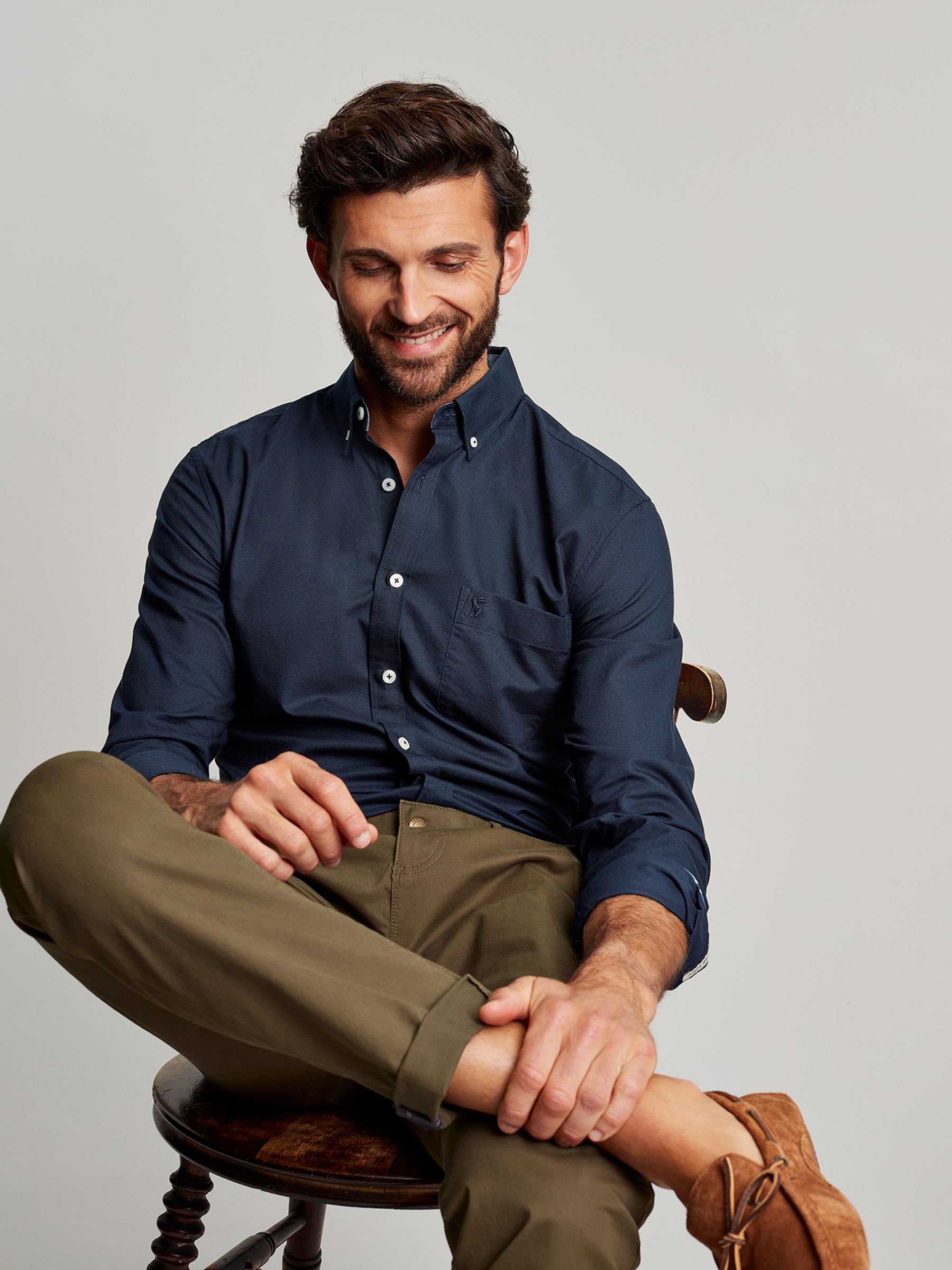 Oxford Navy Blue Long Sleeve Oxford Shirt - Image 1 of 7