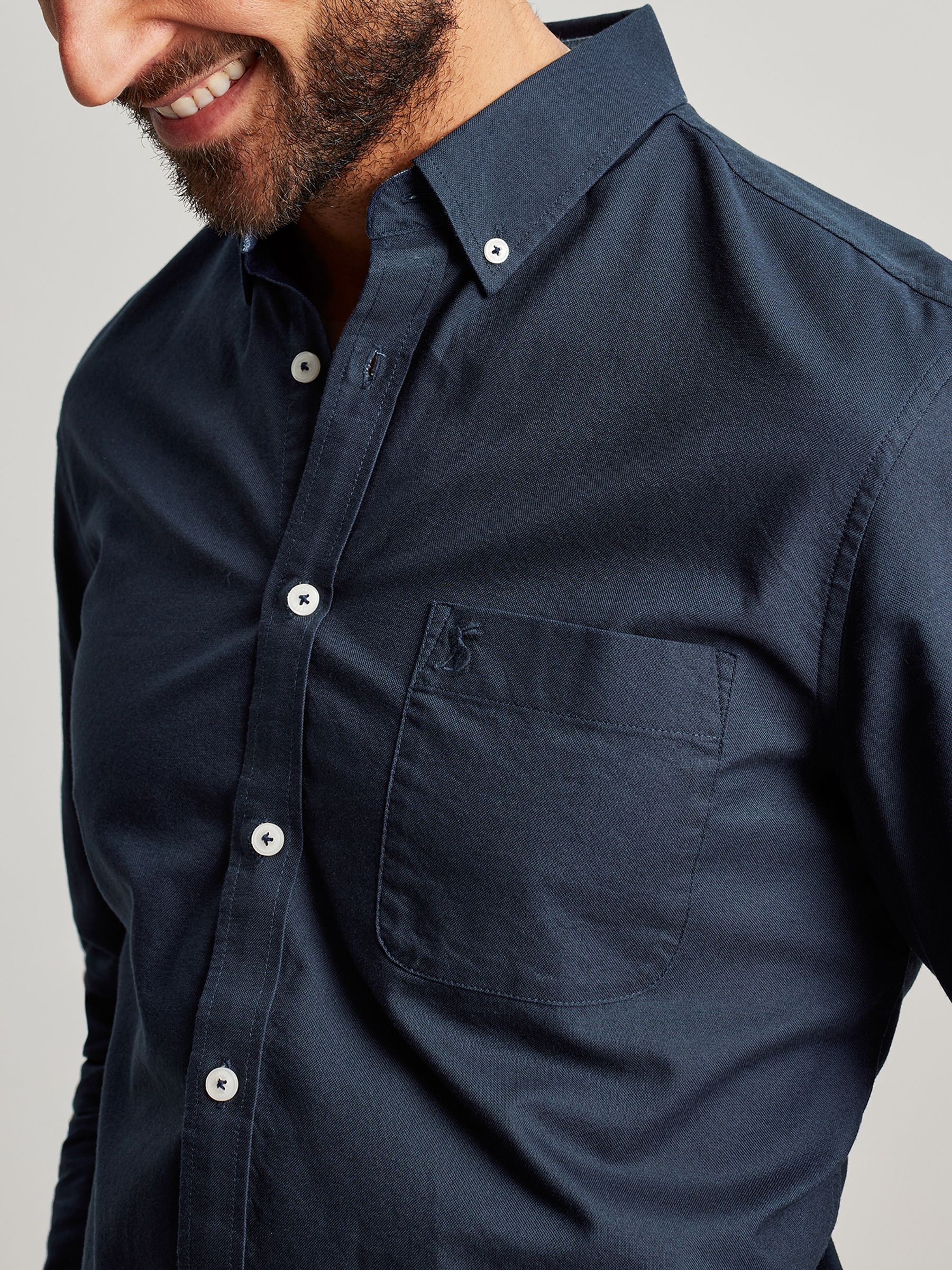 Oxford Navy Blue Long Sleeve Oxford Shirt - Image 2 of 7